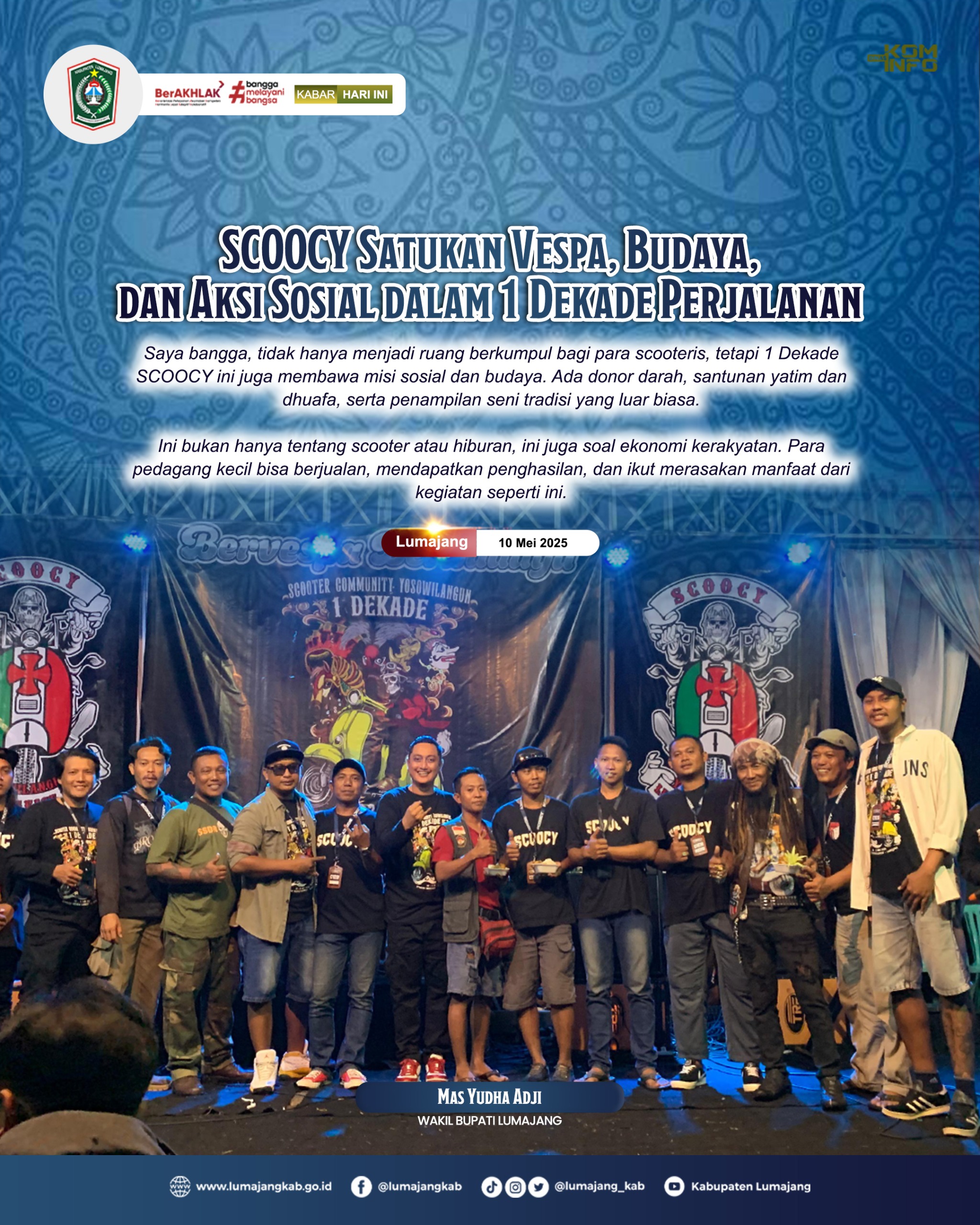 SCOOCY SATUKAN VESPA, BUDAYA DAN AKSI SOSIAL DALAM 1 DEKADE PERJALANAN