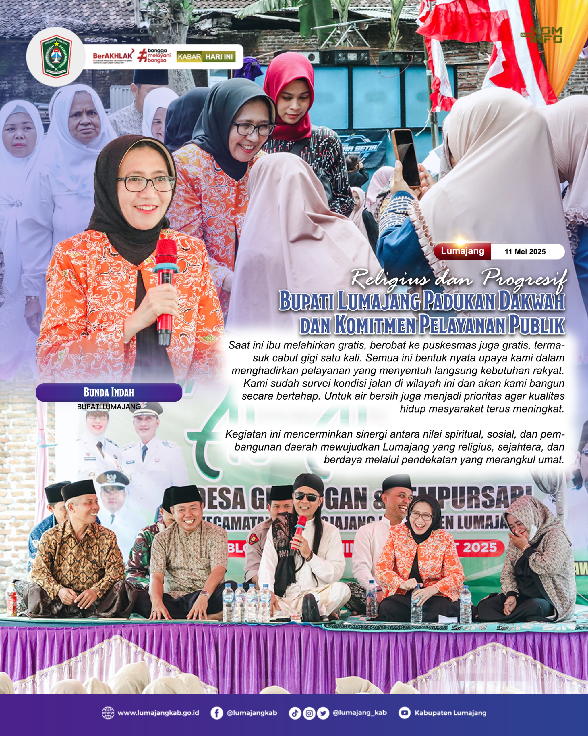BUPATI LUMAJANG PADUKAN DAKWAH DAN KOMITMEN PELAYANAN PUBLIK