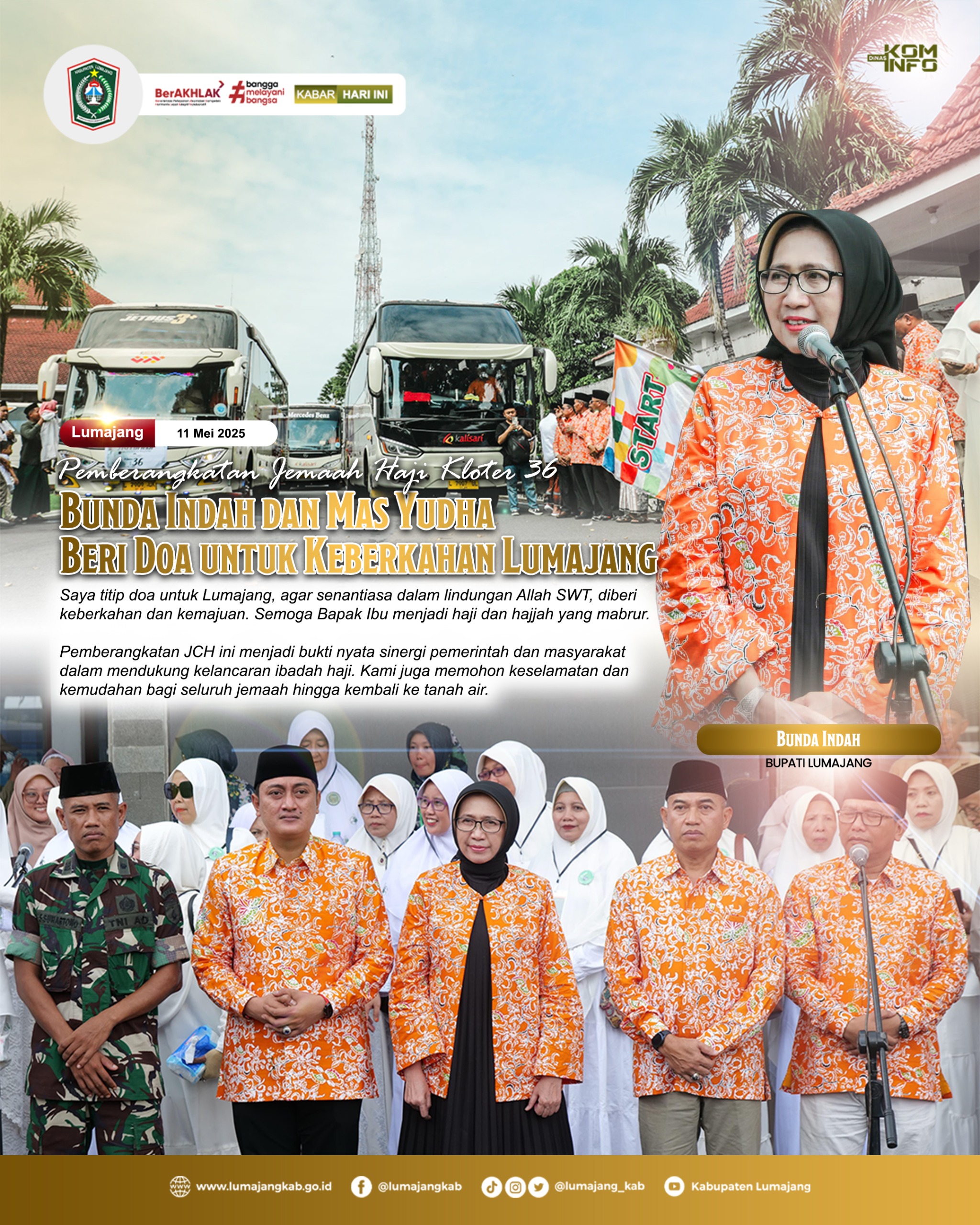 BUNDA INDAH DAN MAS YUDHA BERI DOA UNTUK KEBERKAHAN LUMAJANG