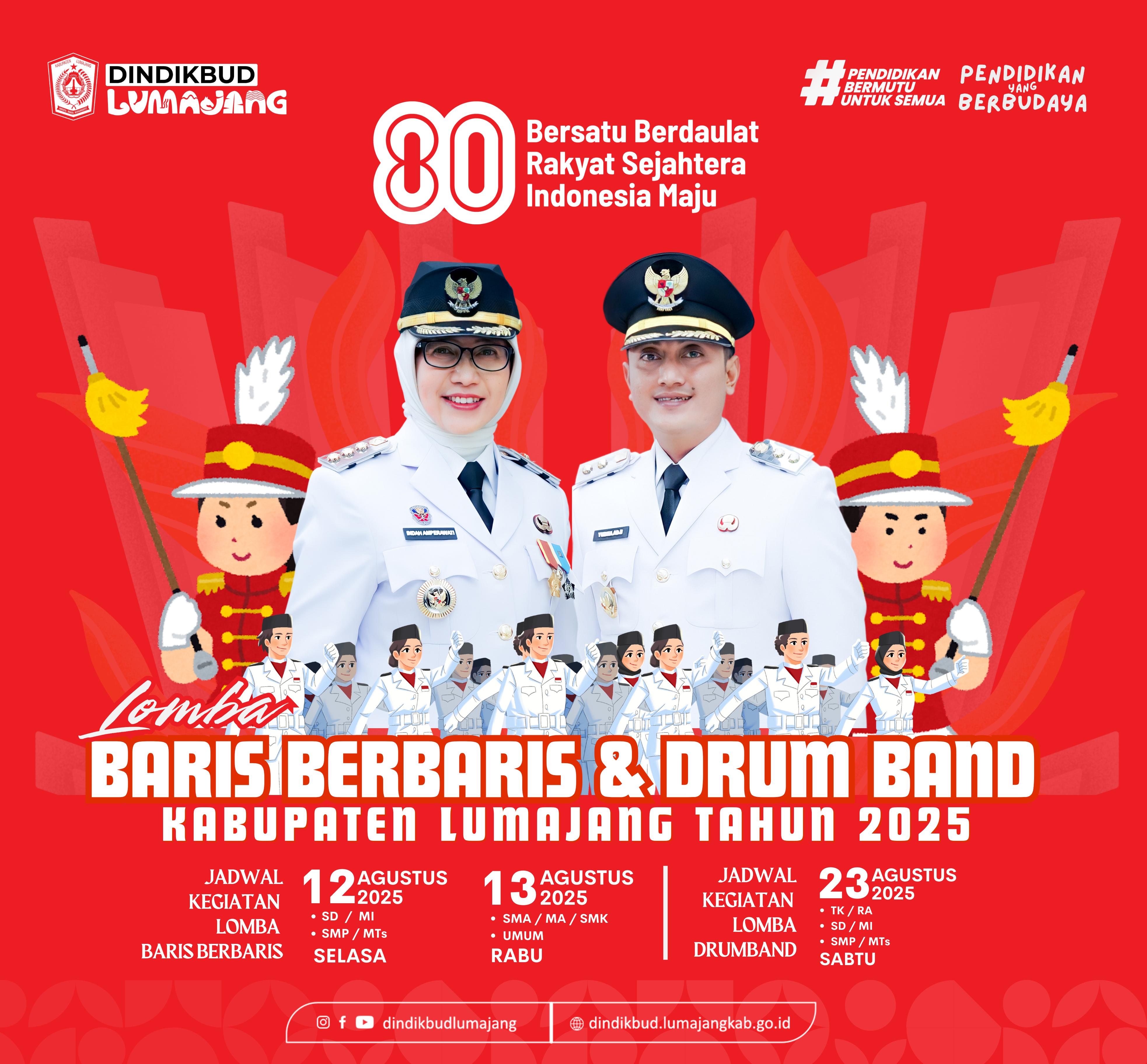 LOMBA BARIS BERBARIS DAN DRUM BAND KABUPATEN LUMAJANG TAHUN 2025