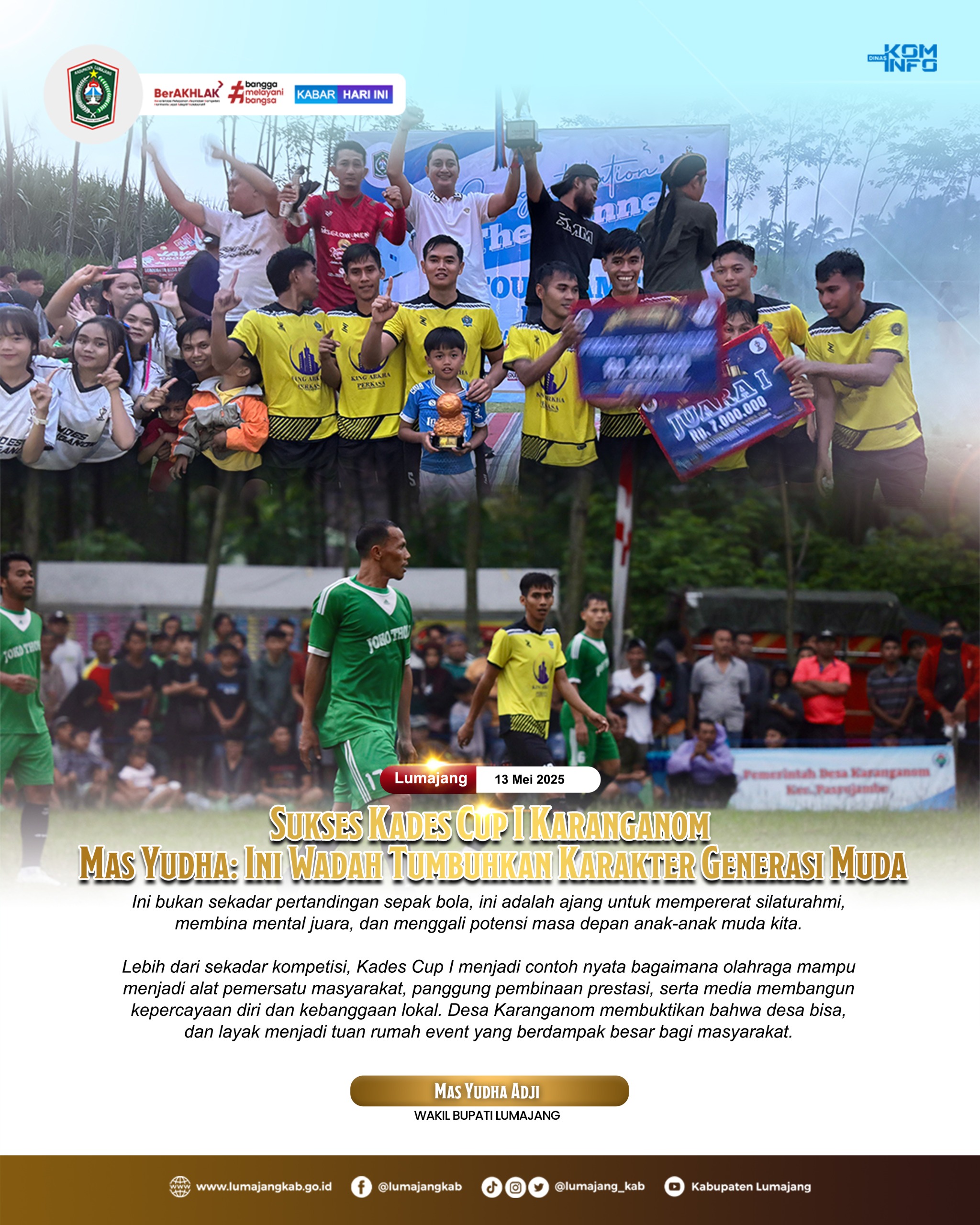 MAS YUDHA DUKUNG EVENT KADES CUP I KARANGANOM