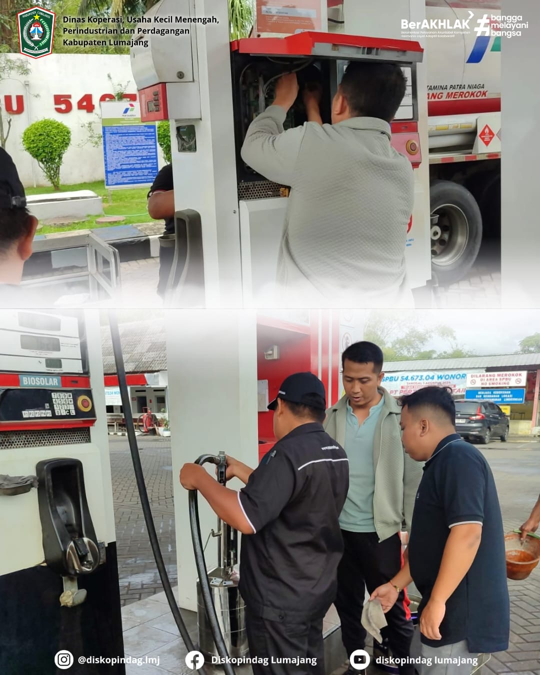 TERA ULANG POMPA UKUR BBM DI SPBU DESA WONOREJO 