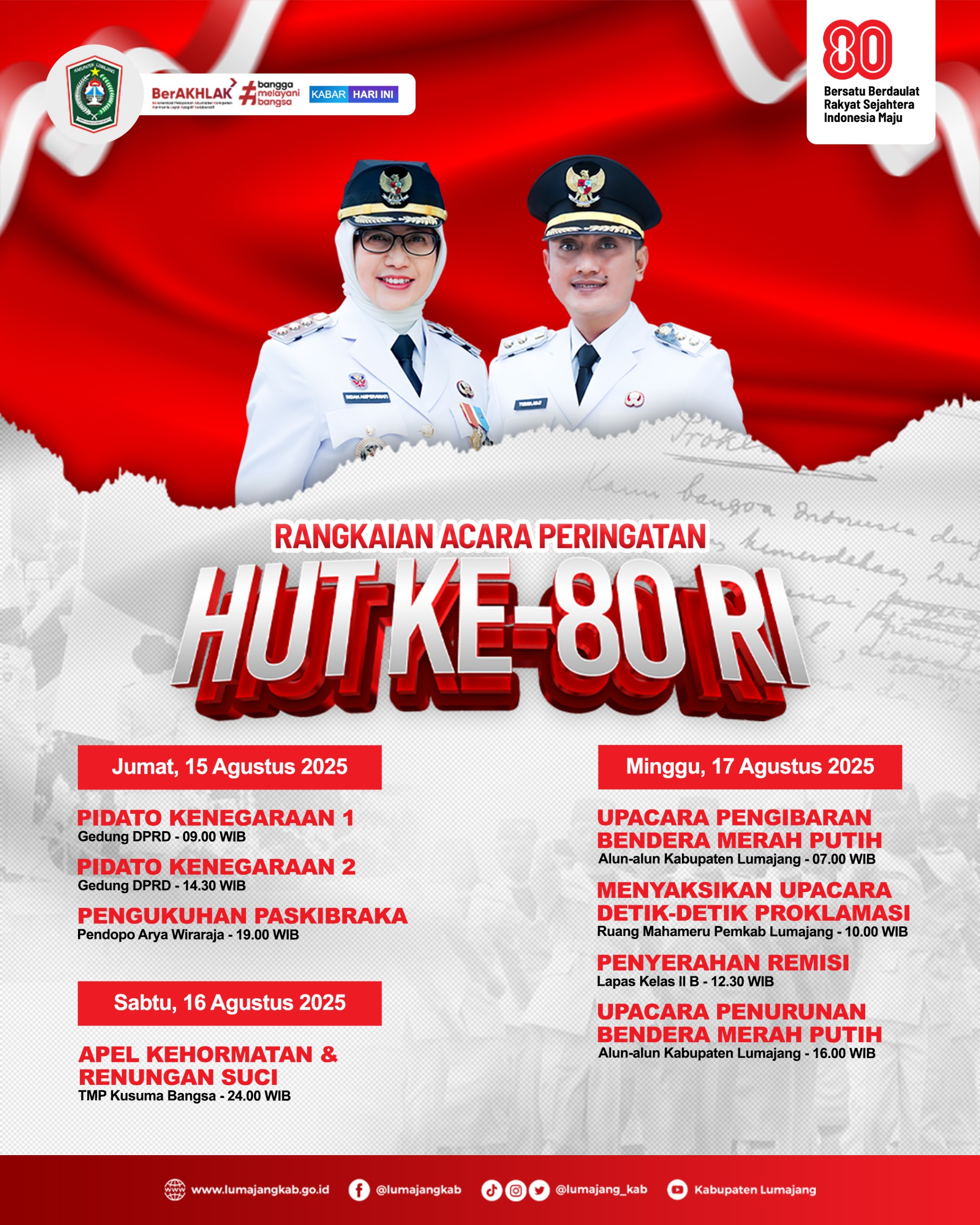 RANGKAIAN ACARA PERINGATAN HUT KE-80 RI