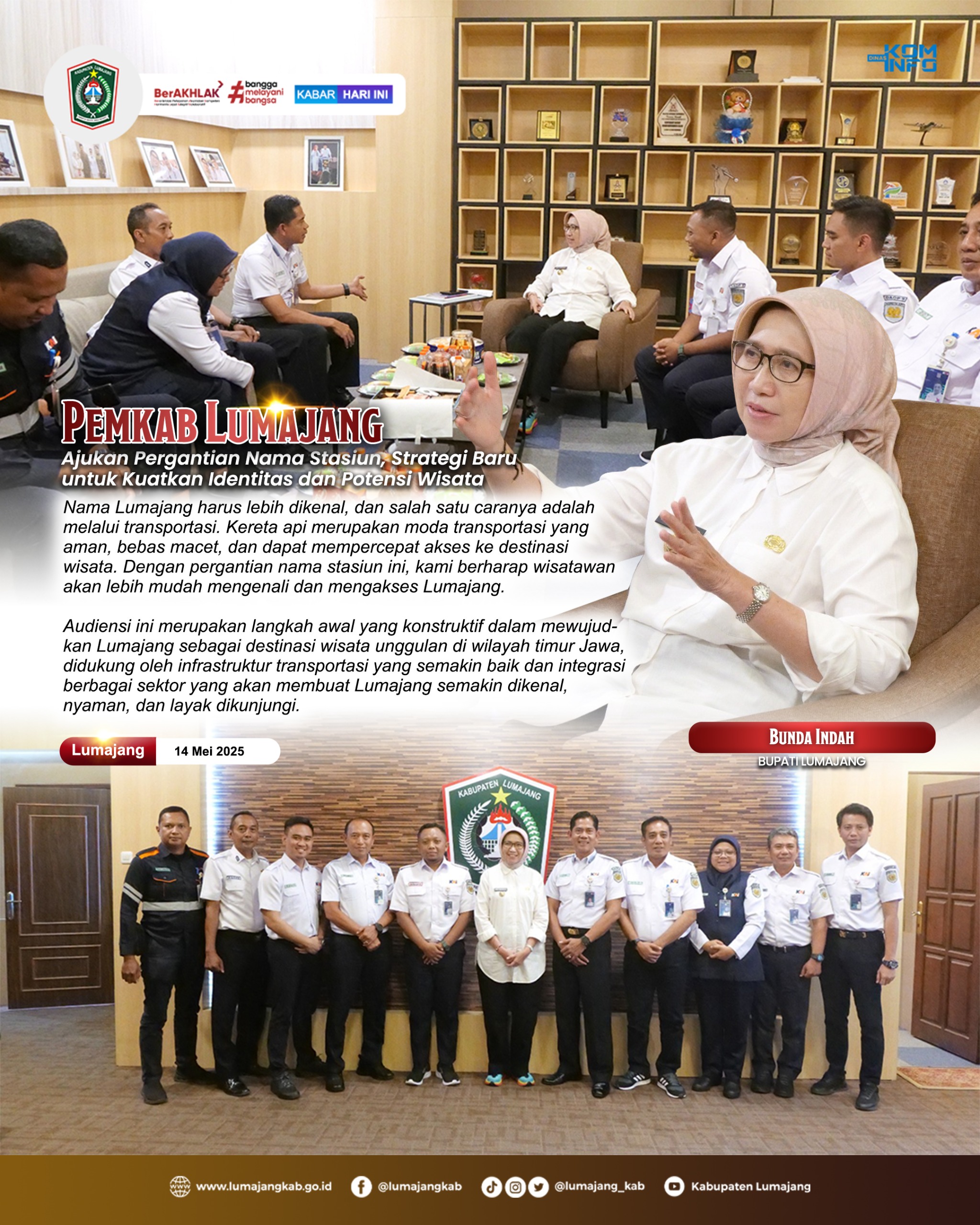 PEMKAB LUMAJANG AJUKAN PERGANTIAN NAMA STASIUN UNTUK KUATKAN IDENTITAS DAN POTENSI WISATA