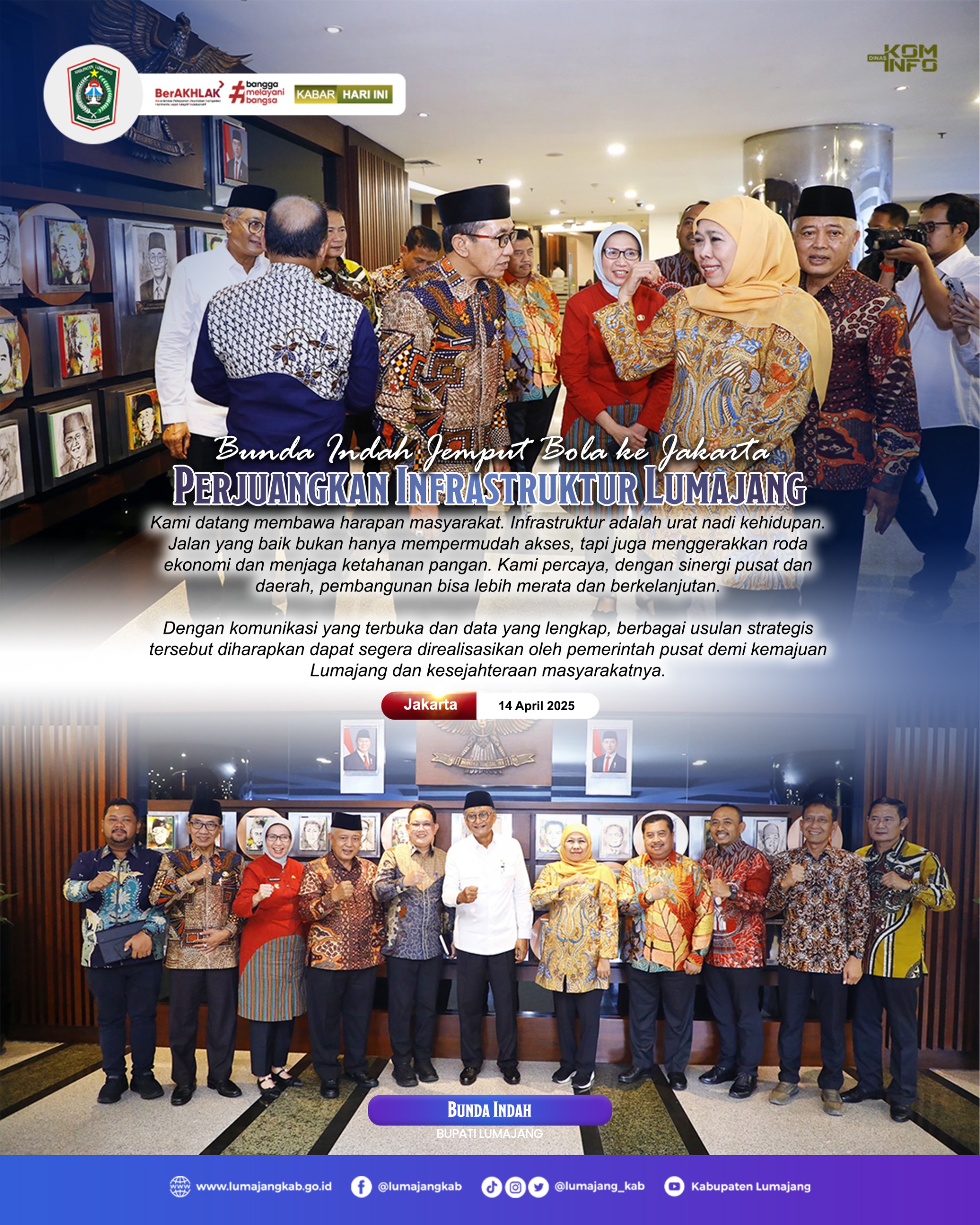 BUNDA INDAH PERJUANGKAN INFRASTRUKTUR LUMAJANG DI JAKARTA