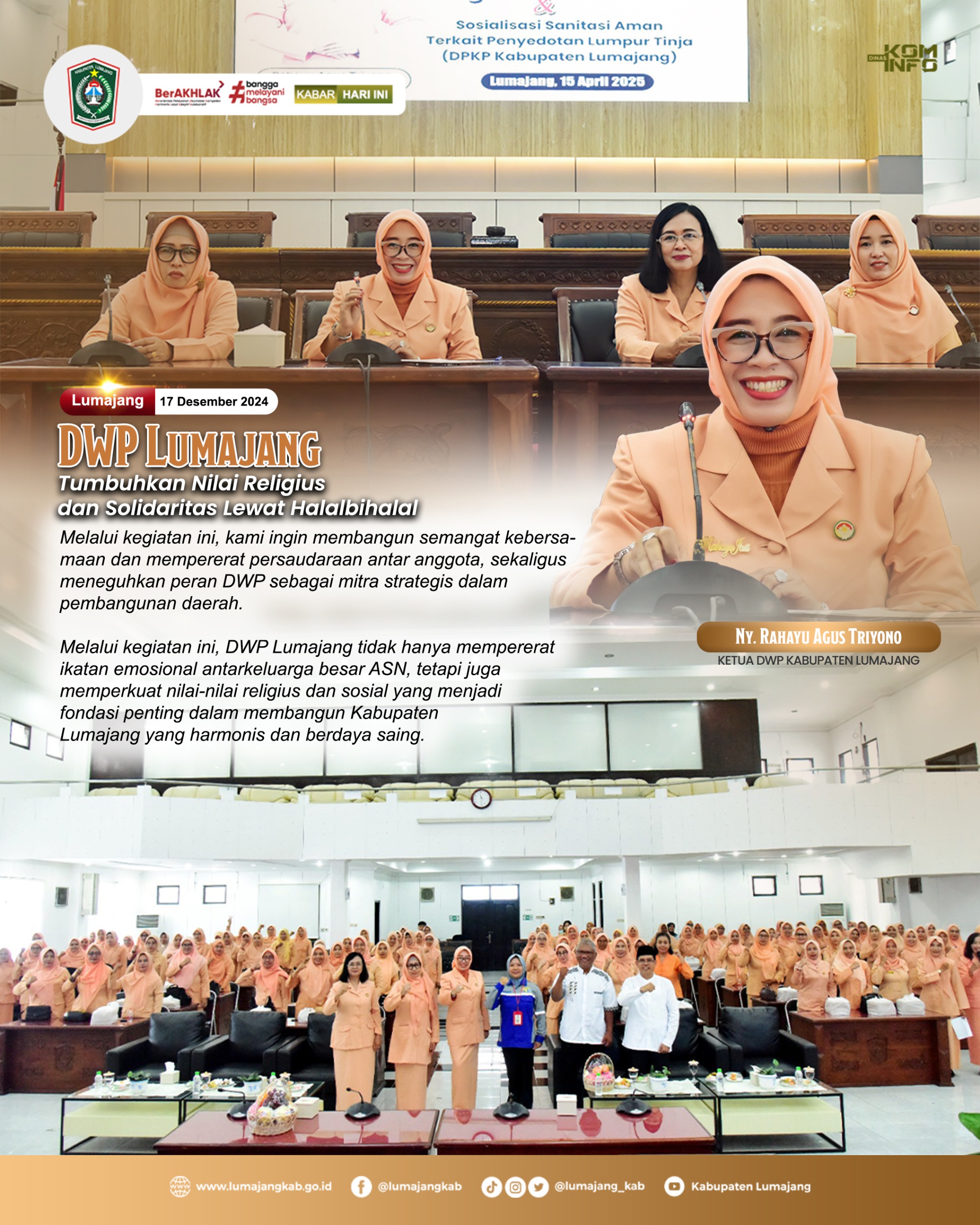 DWP LUMAJANG TUMBUHKAN NILAI RELIGIUS DAN SOLIDARITAS LEWAT HALAL BIHALAL