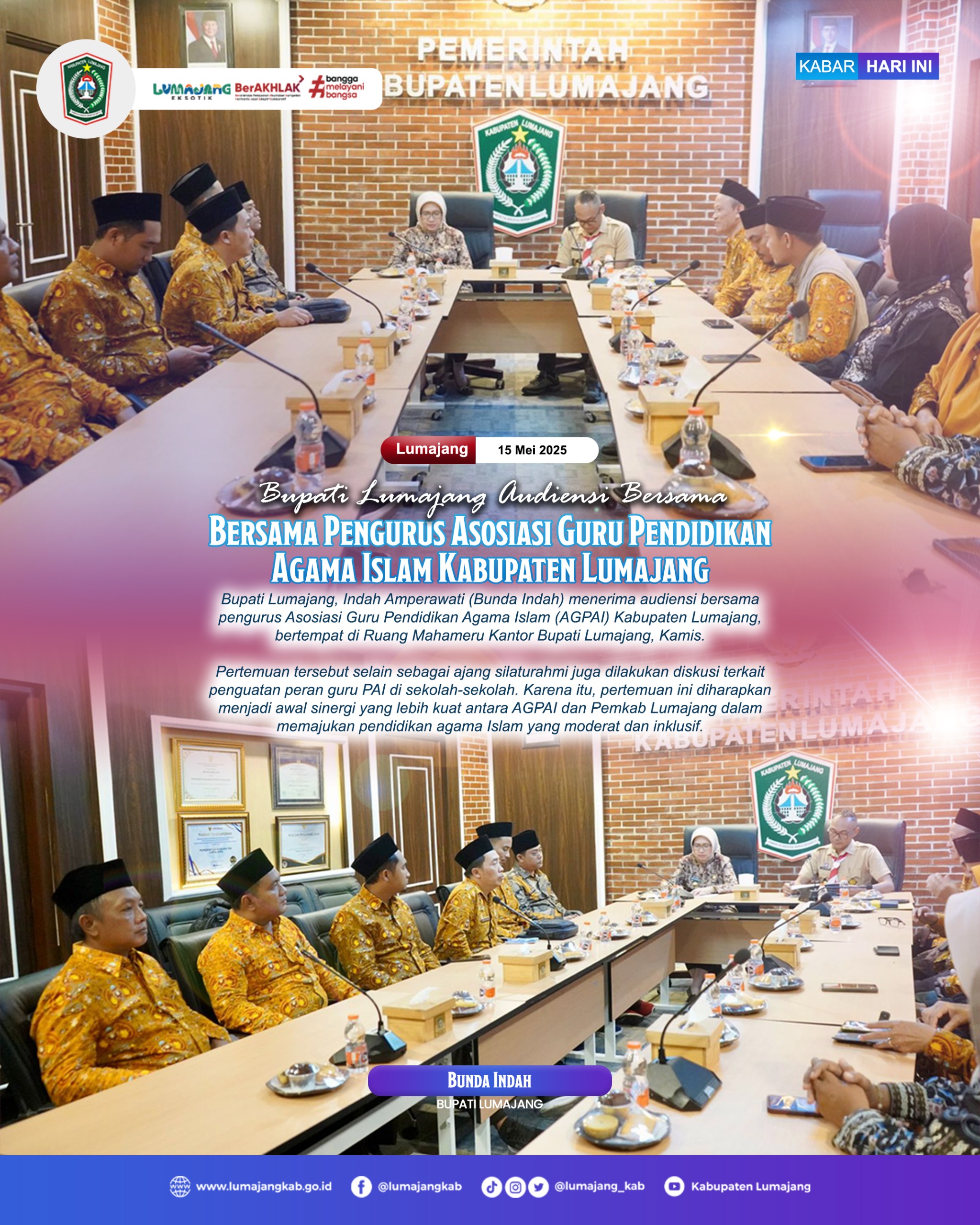 BUPATI LUMAJANG AUDENSI DENGAN PENGURUS AGPAI