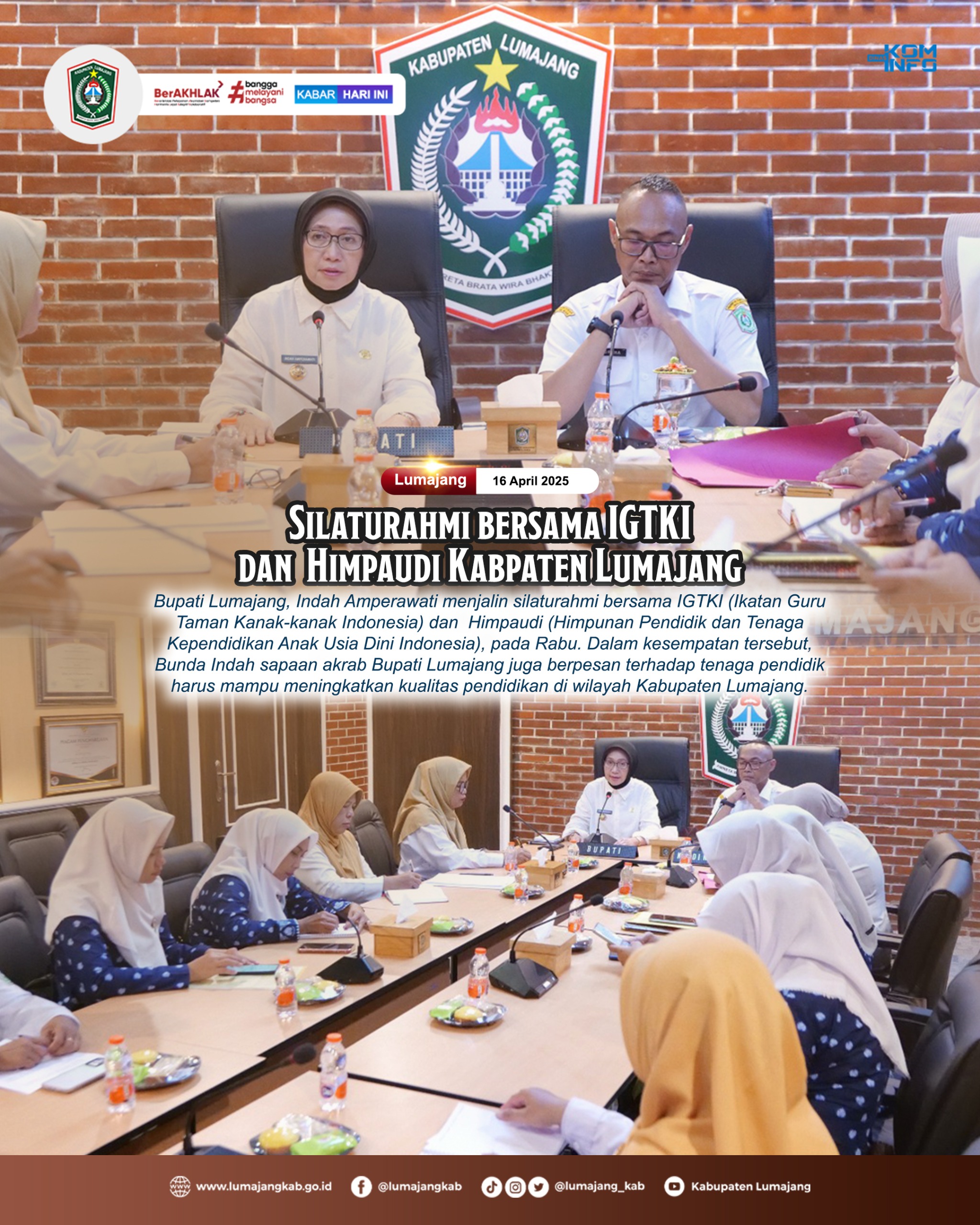 SILATURAHMI BERSAMA IGTKI DAN HIMPAUDI KABUPATEN LUMAJANG