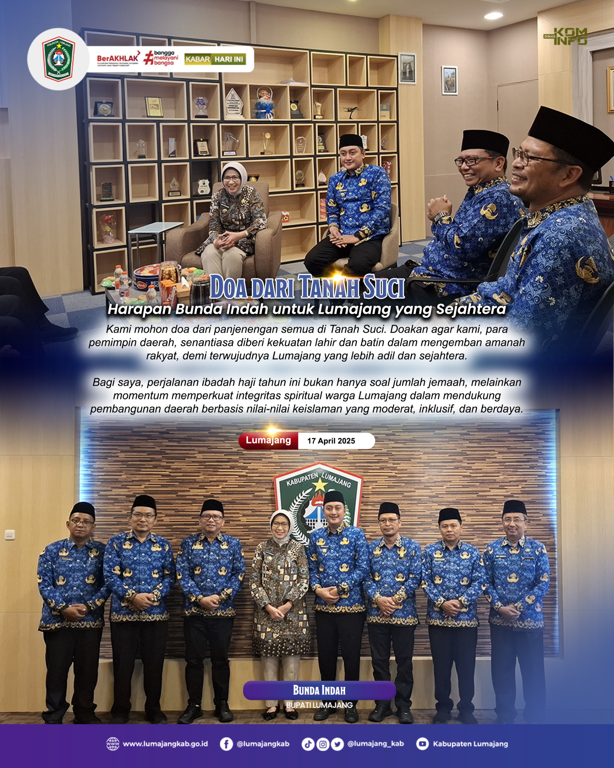 DOA DARI TANAH SUCI UNTUK LUMAJANG YANG SEJAHTERA