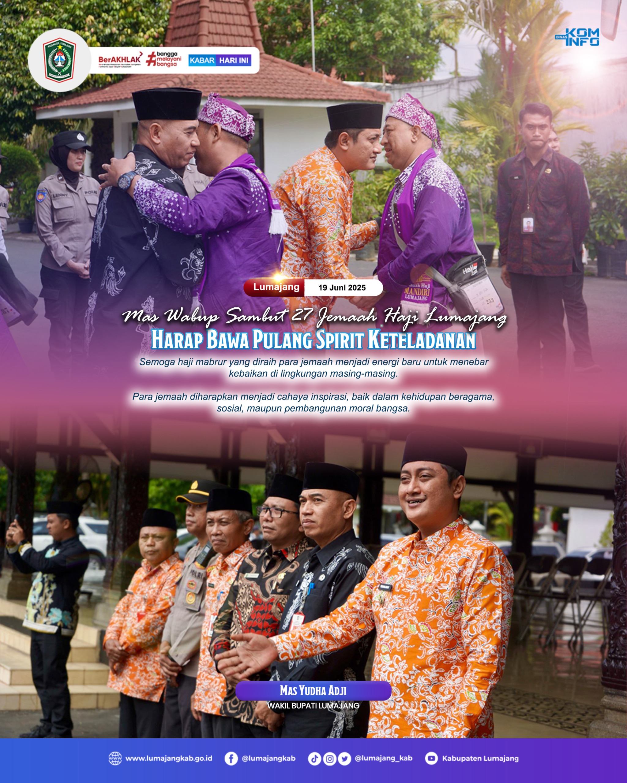 MAS WABUB SAMBUT 27 JEMAAH HAJI LUMAJANG