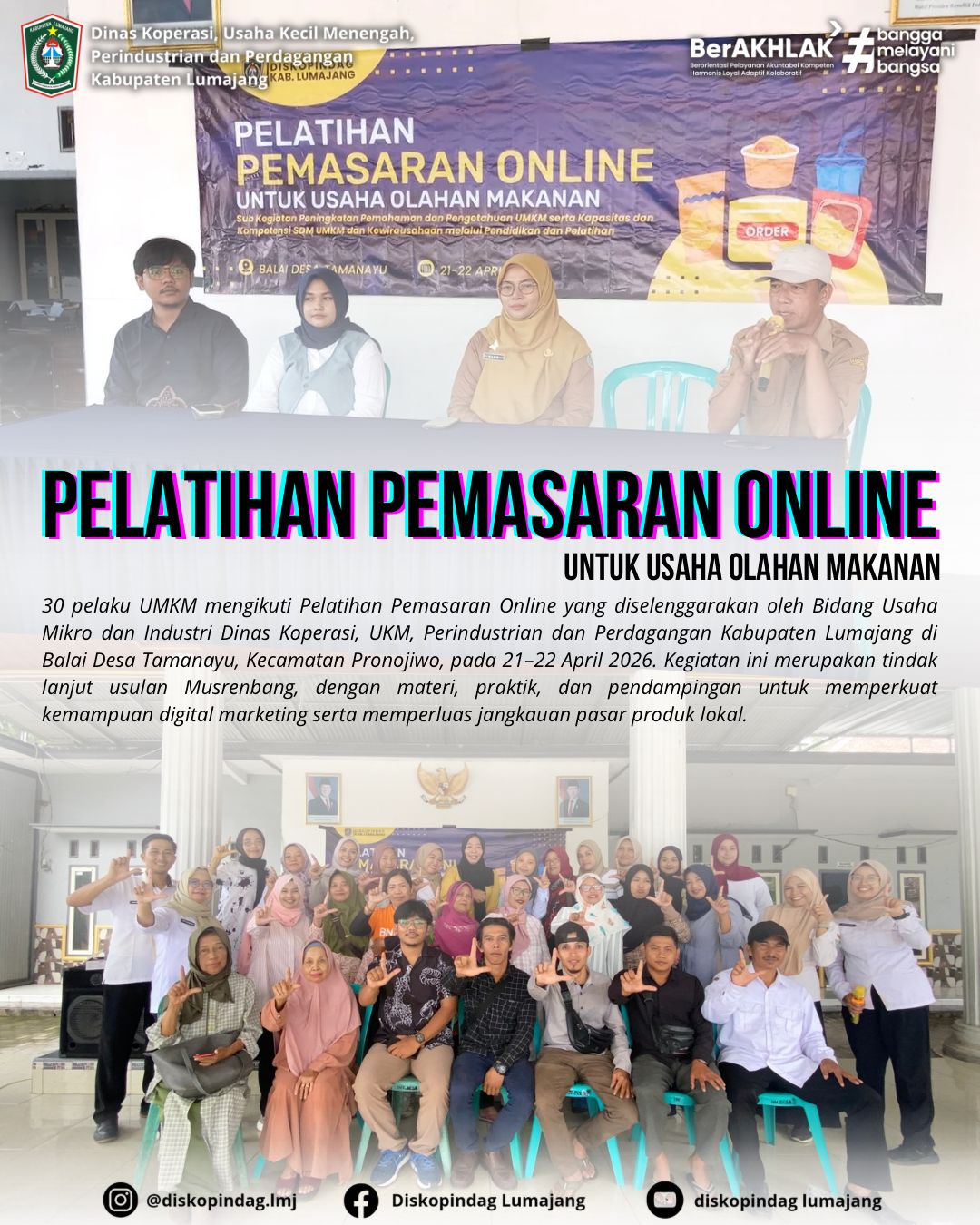 PELATIHAN PEMASARAN ONLINE UNTUK USAHA OLAHAN MAKANAN