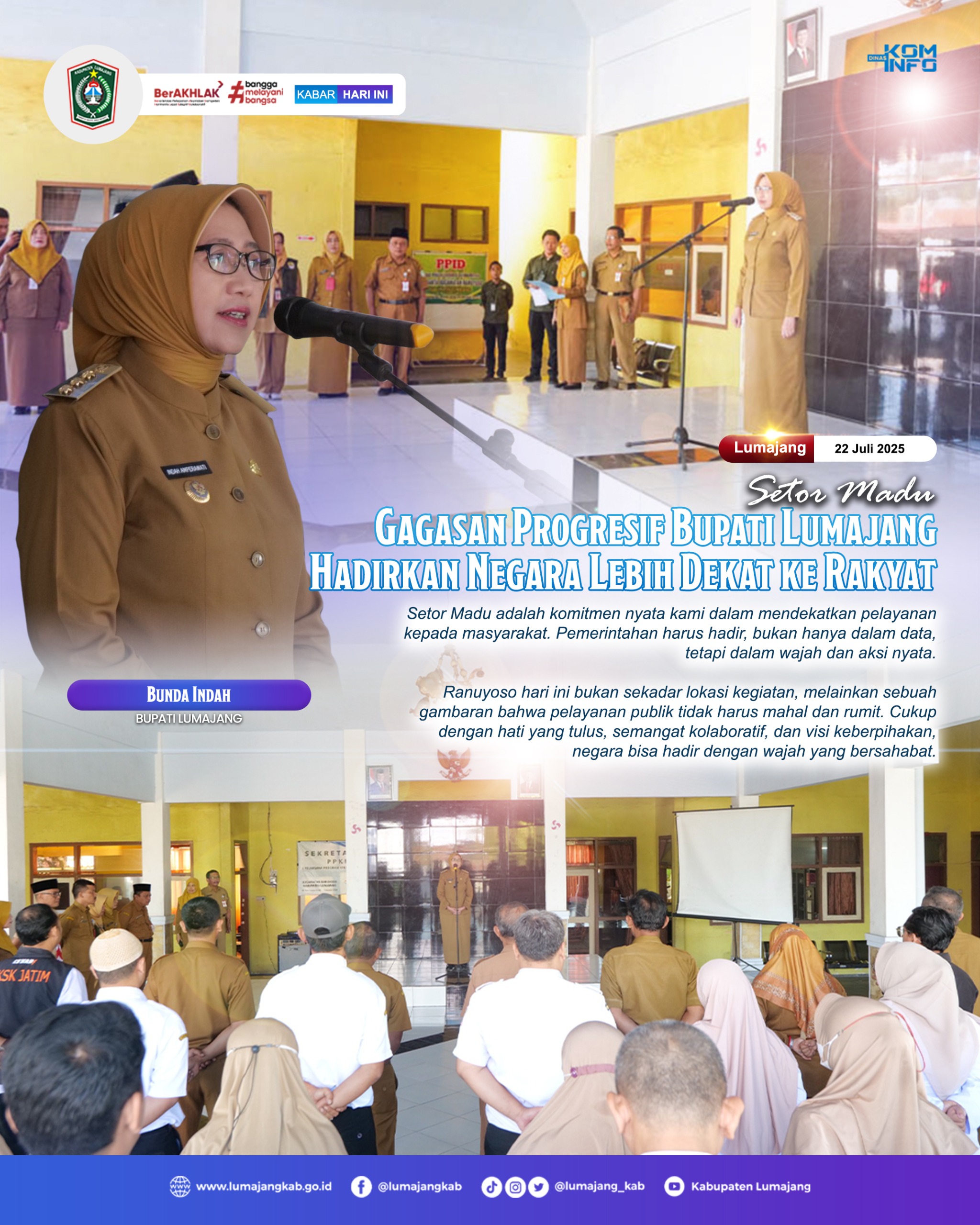 SETOR MADU GAGASAN PROGRESIF BUPATI LUMAJANG HADIRKAN NEGARA LEBIH DEKAT KE RAKYAT