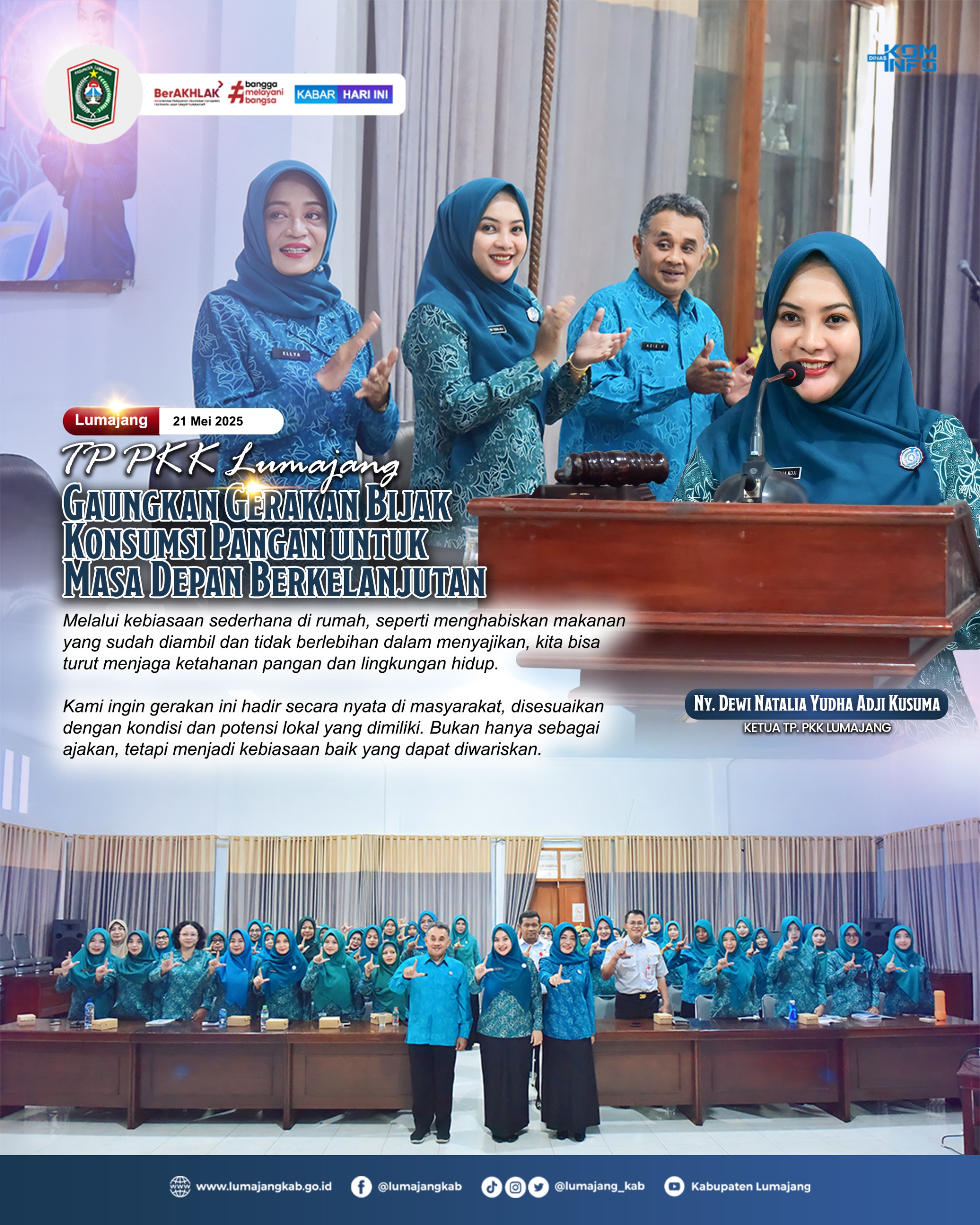 TP PKK LUMAJANG GAUNGKAN GERAKAN BIJAK KONSUMSI PANGAN UNTUK MASA DEPAN BERKELANJUTAN