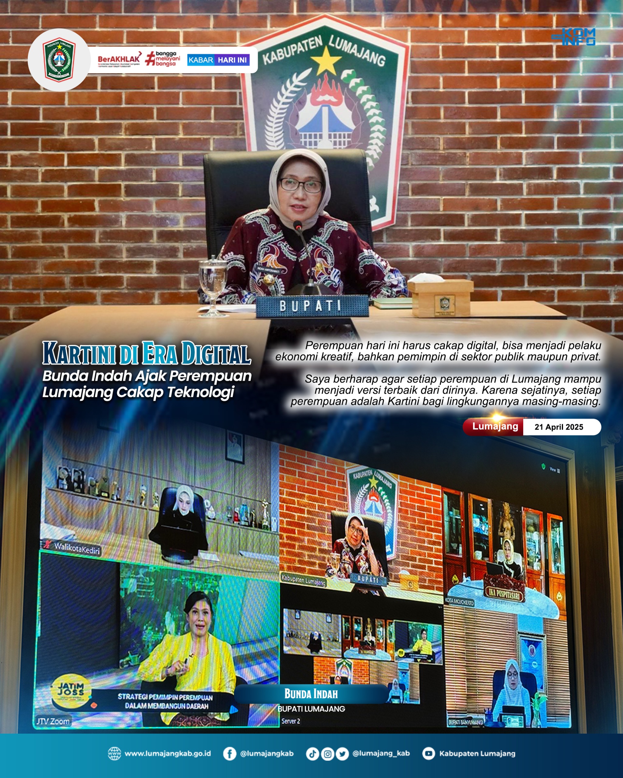 KARTINI DI ERA DIGITAL BUNDA INDAH AJAK PEREMPUAN LUMAJANG CAKAP TEKNOLOGI