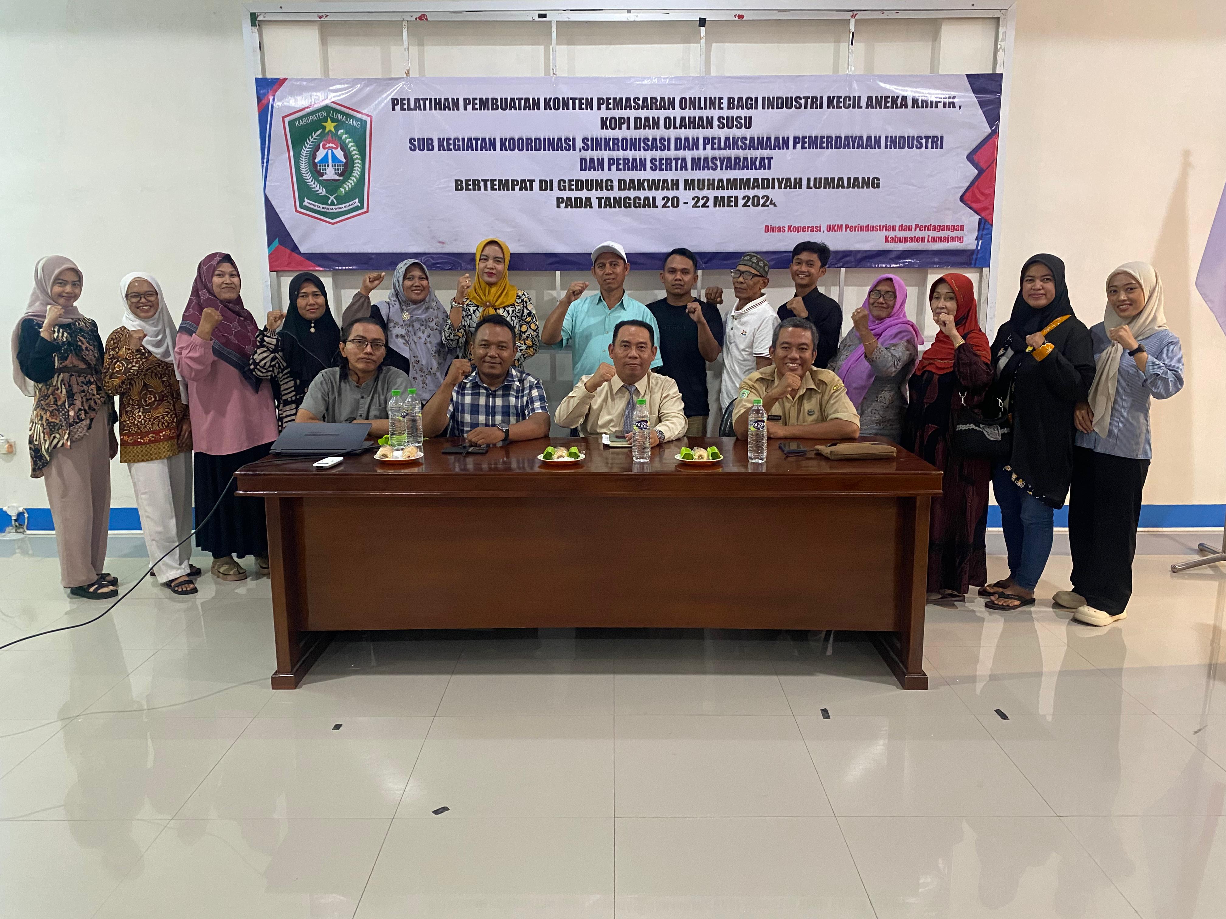 DISKOPINDAG KABUPATEN LUMAJANG ADAKAN PELATIHAN PEMBUATAN KONTEN PEMASARAN ONLINE