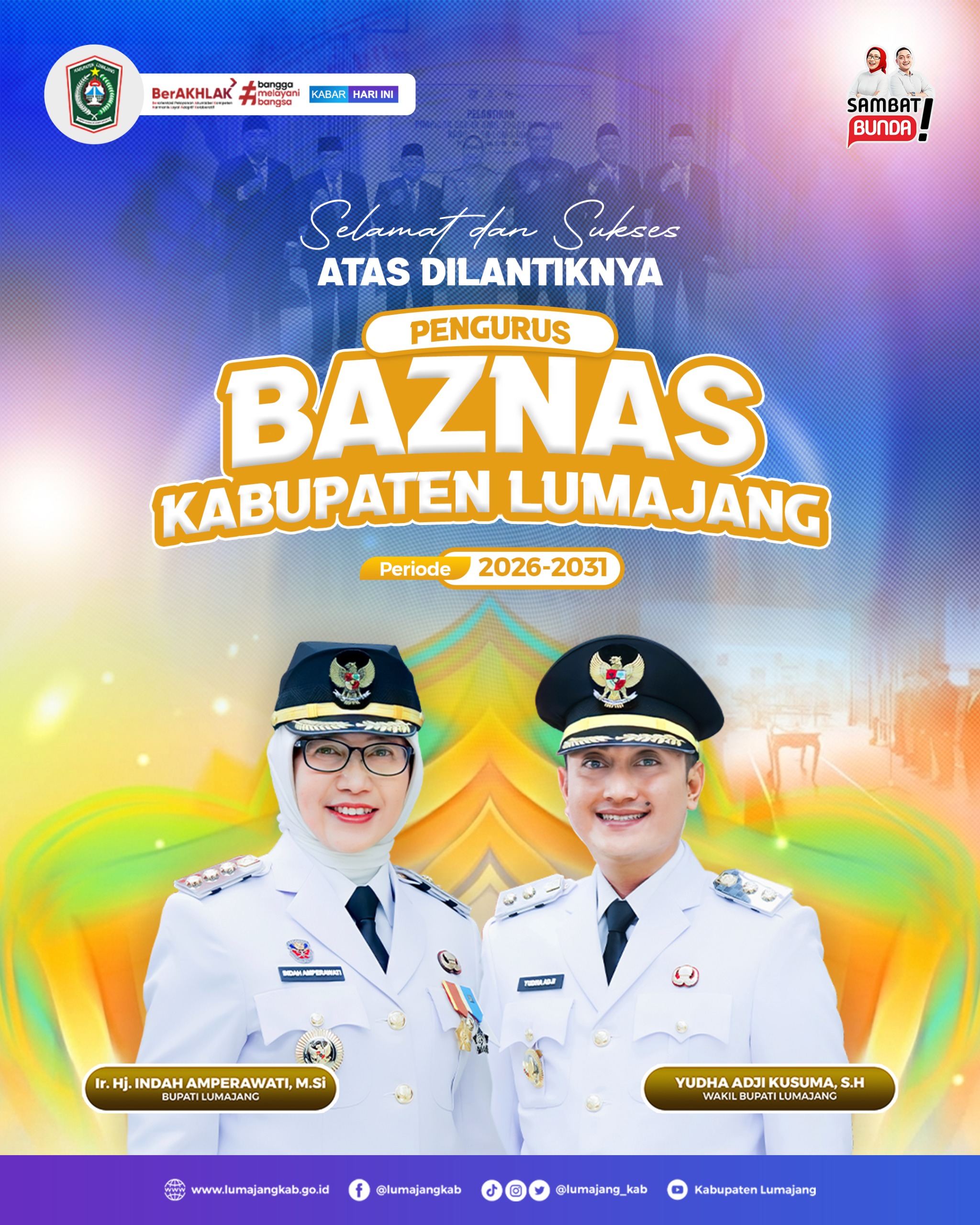 SELAMAT DAN SUKSES ATAS DILANTIKNYA PETUGAS BAZNAS KABUPATEN LUMAJANG