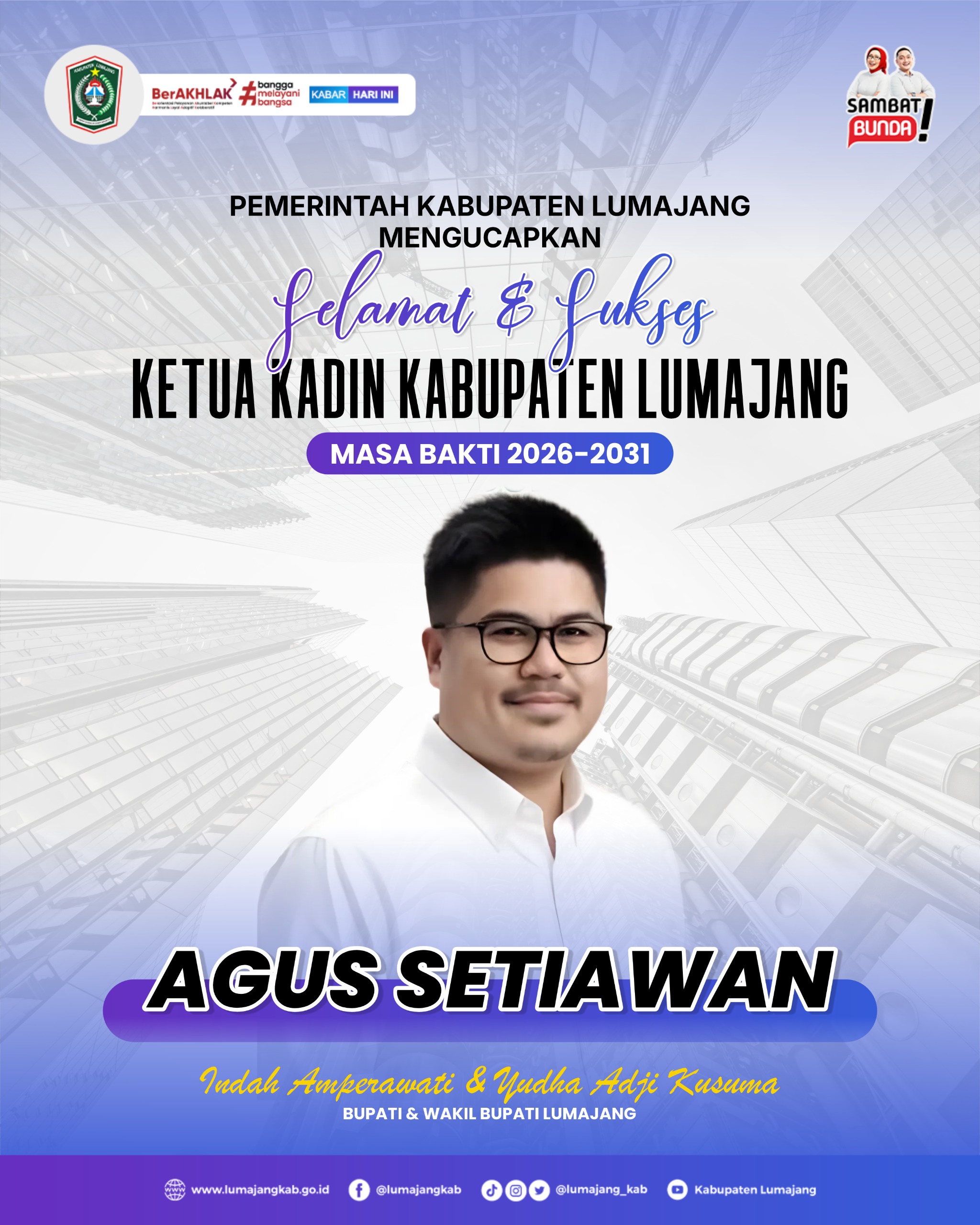 SELAMAT DAN SUKSES KETUA KADIN KABUPATEN LUMAJANG