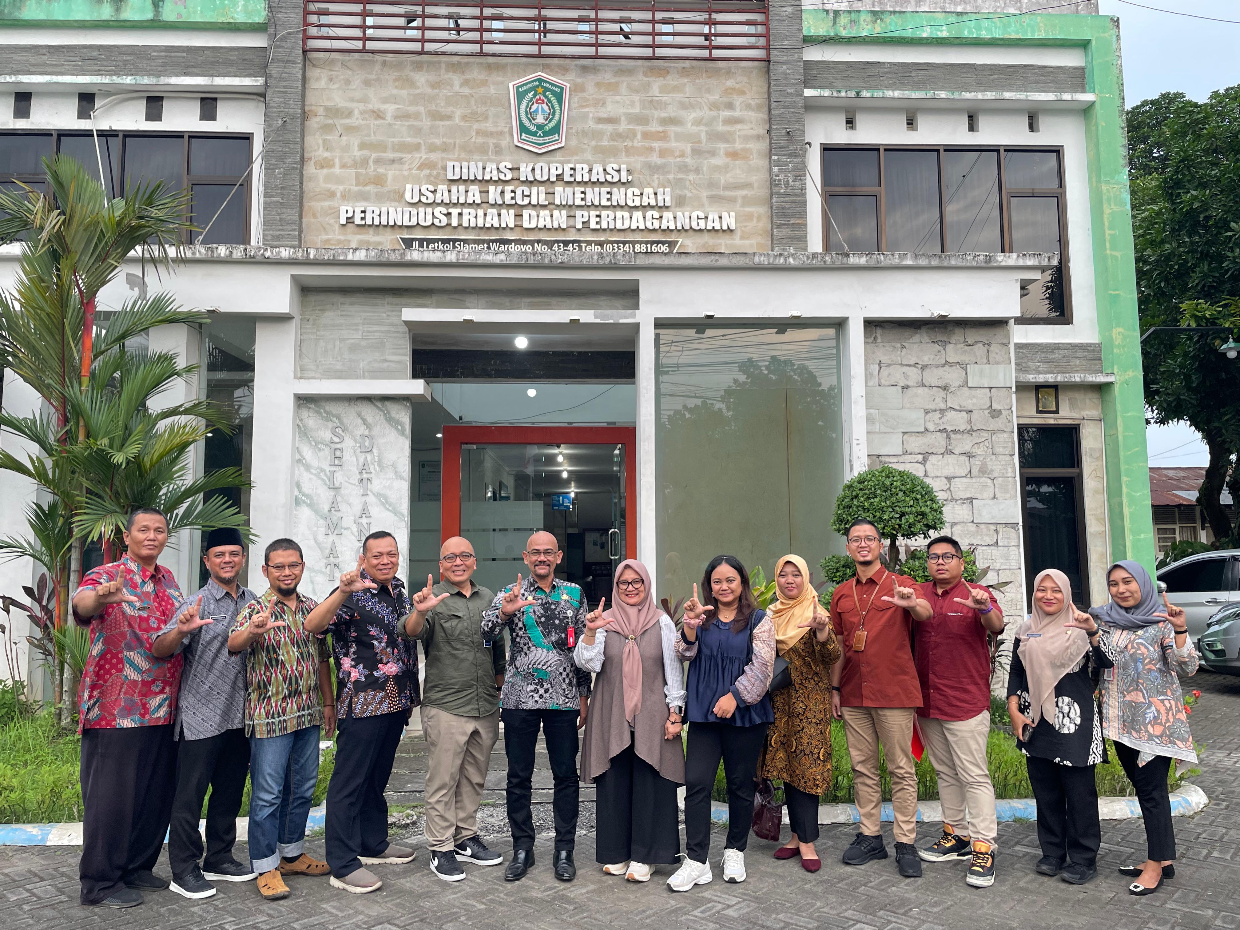 KUNJUNGAN KERJA KEMENTERIAN KOORDINATOR BIDANG PANGAN RI KE DISKOPINDAG KABUPATEN LUMAJANG