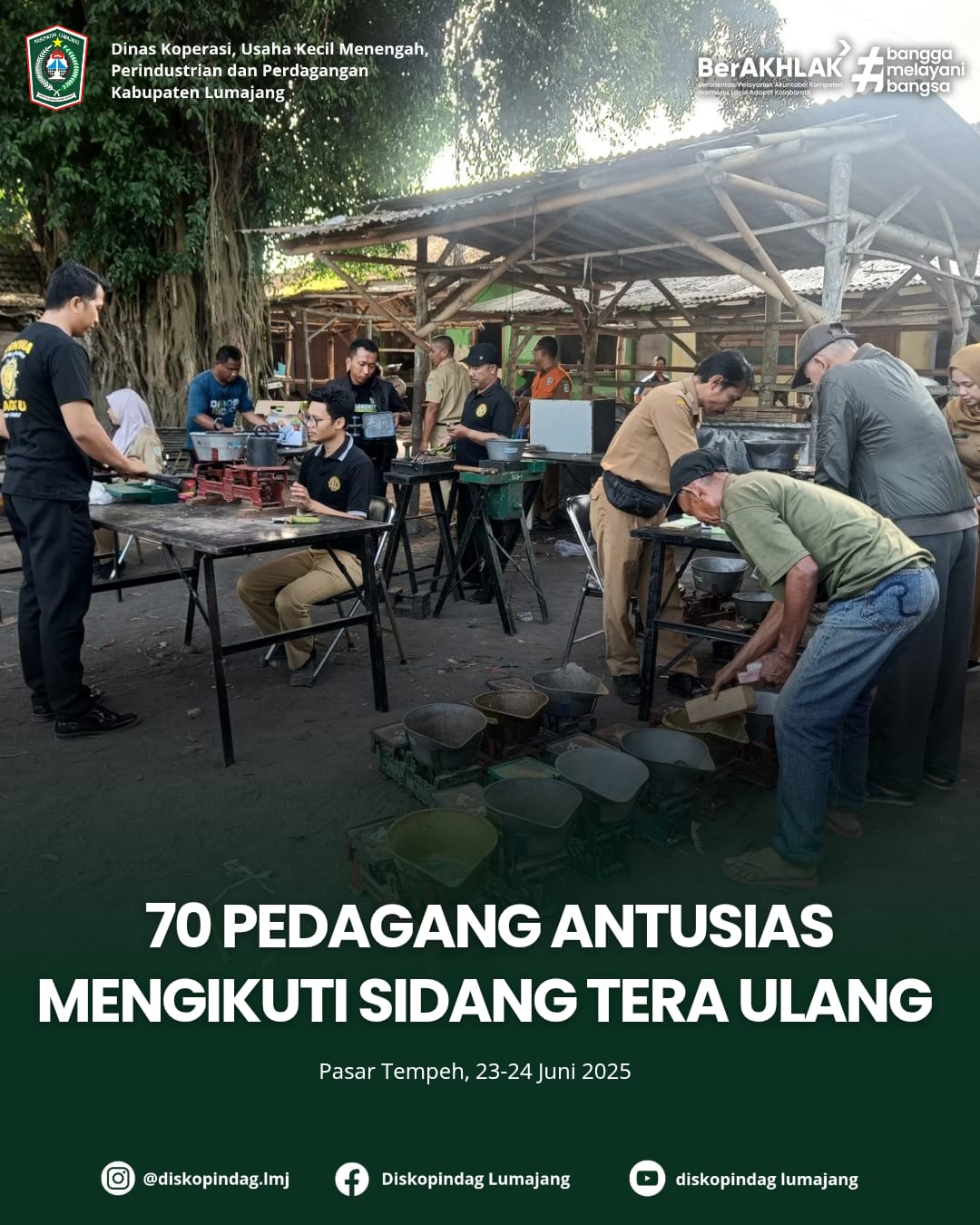 70 PEDAGANG DI PASAR TEMPEH ANTUSISAS MENGIKUTI SIDANG TERA ULANG