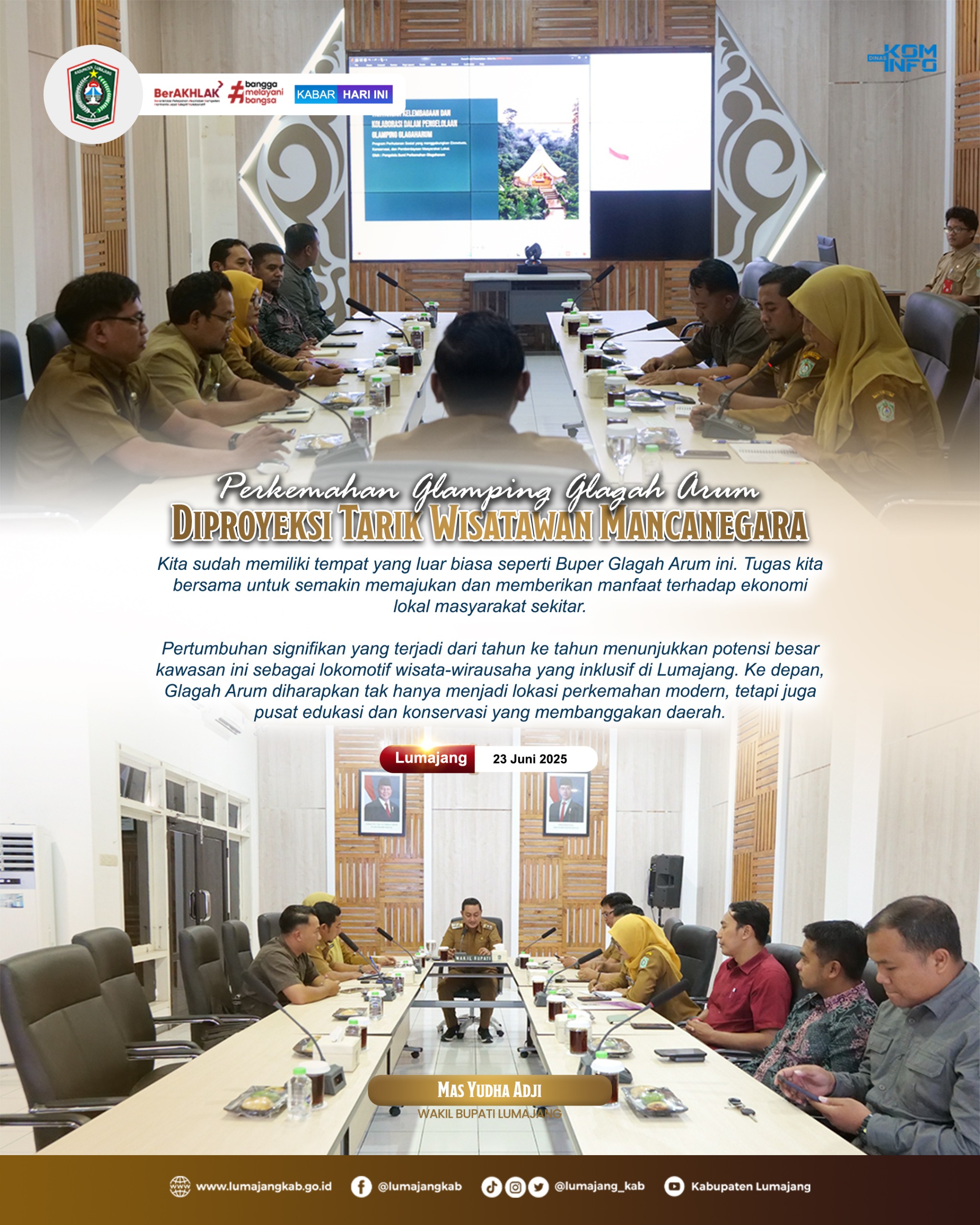 GLAMPING GLAGAH ARUM DIPROYEKSI TARIK WISATAWAN MANCANEGARA