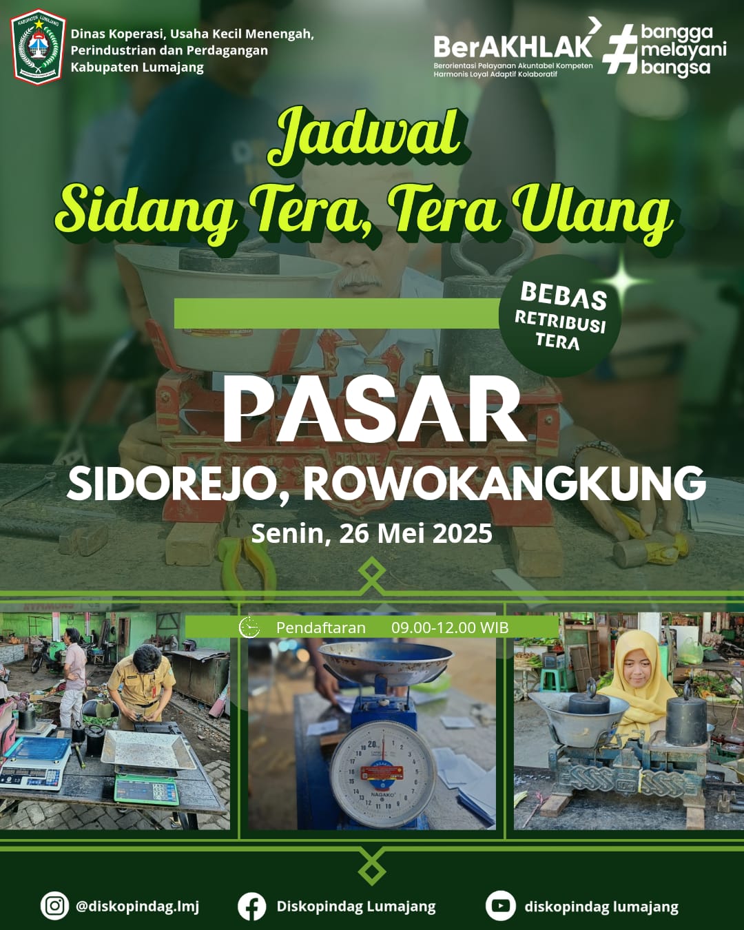 JANGAN LUPA JADWAL SIDANG TERA, TERA ULANG PASAR SIDOREJO ROWOKANGKUNG