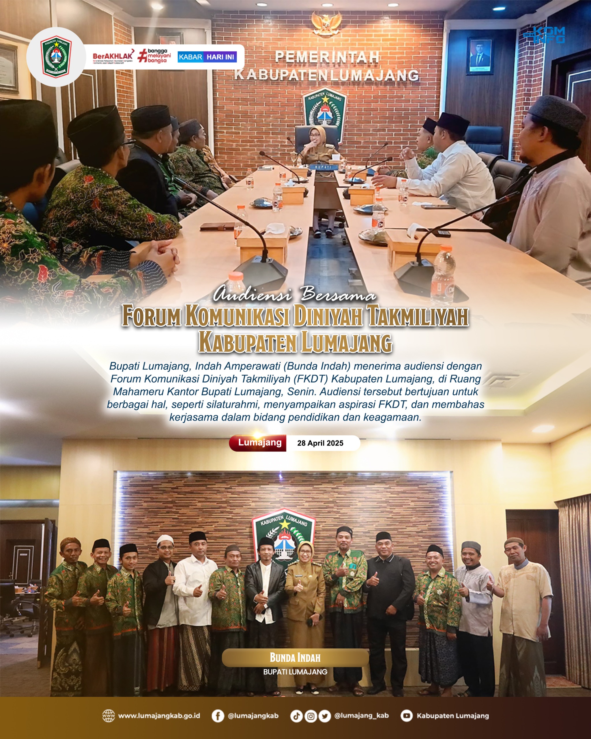 AUDENSI BERSAMA FORUM KOMUNIKASI DINIYAH TAKMILIYAH KABUPATEN LUMAJANG