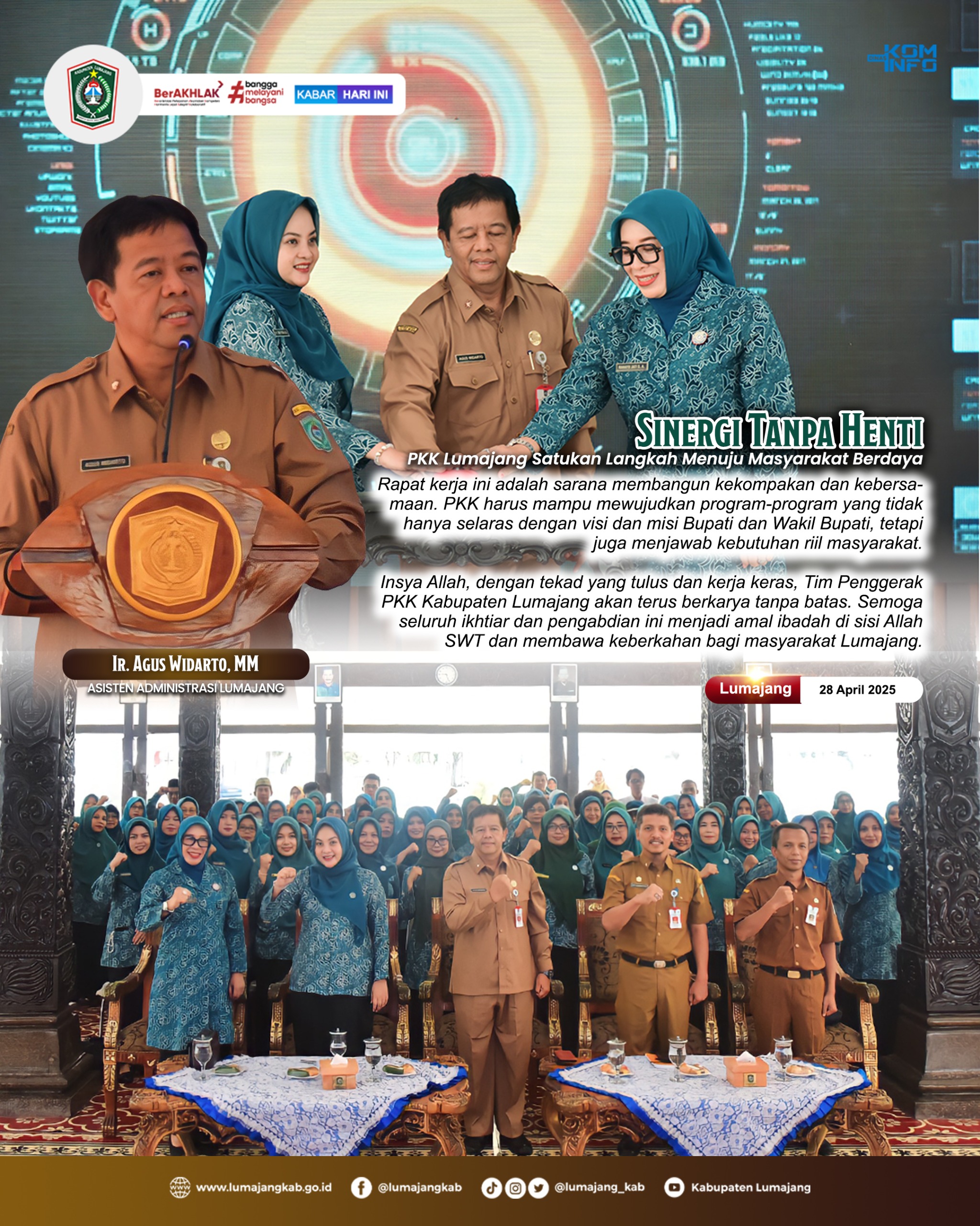 SINERGI TANPA HENTI PKK LUMAJANG SATUKAN LANGKAH MENUJU MASYARAKAT BERDAYA