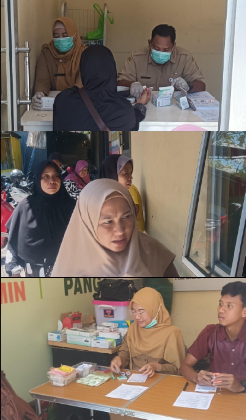 PASAR KLOJEN JADI LOKASI STRATEGIS LAYANAN POS KESEHATAN DARI PUSKESMAS ROGOTRUNAN