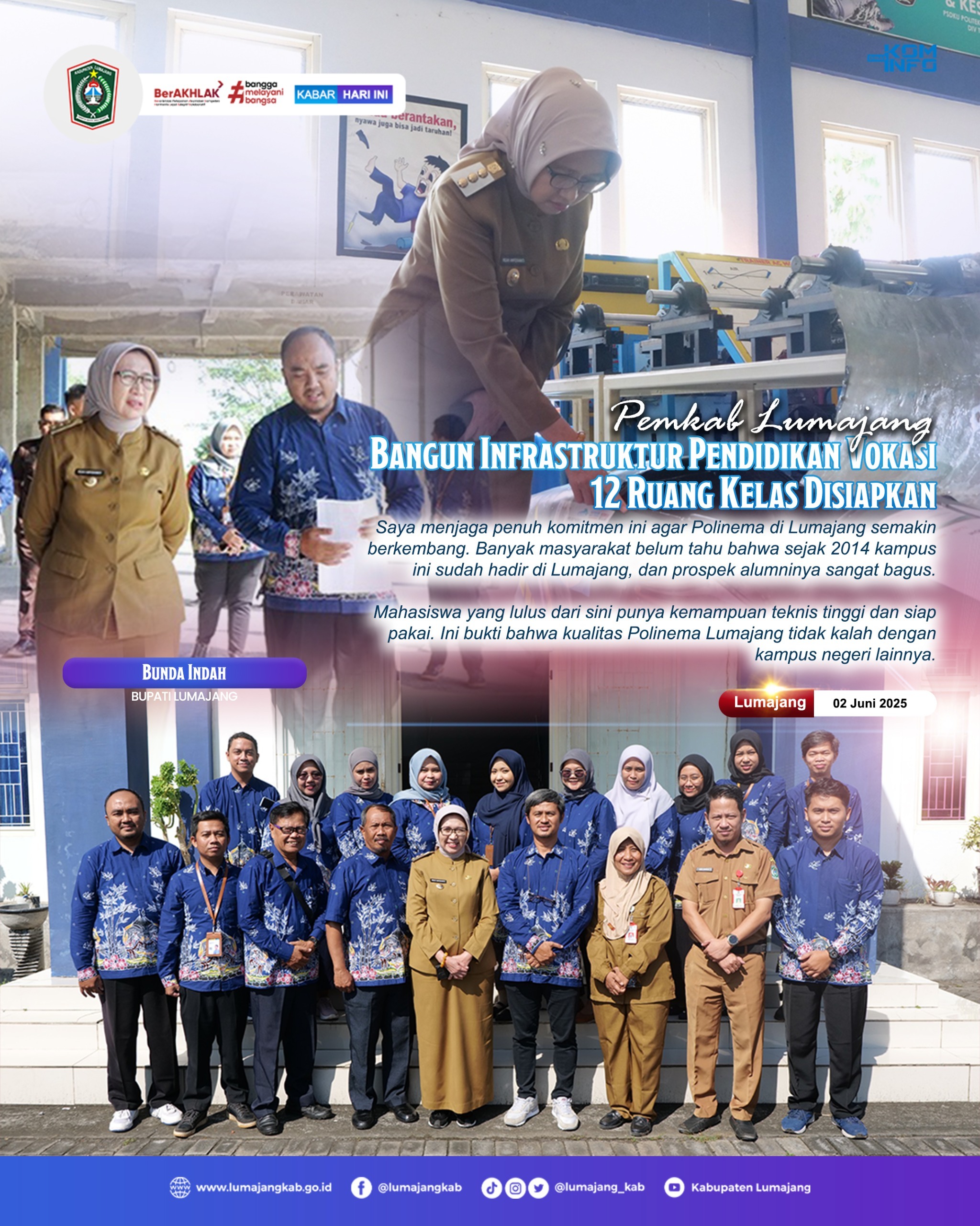 PEMKAB LUMAJANG BANGUN INFRASTRUKTUR PENDIDIKAN VOKASI 