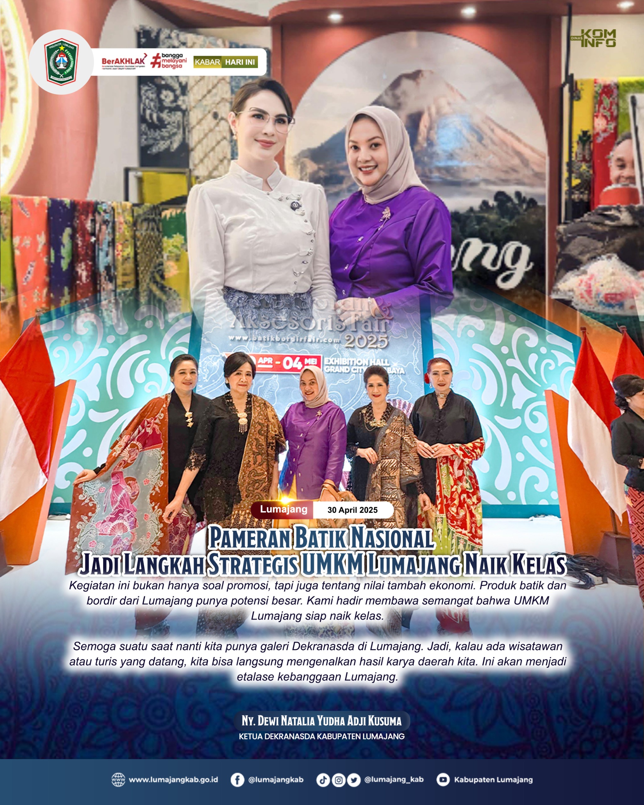 PAMERAN BATIK NASIONAL JADI LANGKAH STRATEGIS UMKM LUMAJANG NAIK KELAS