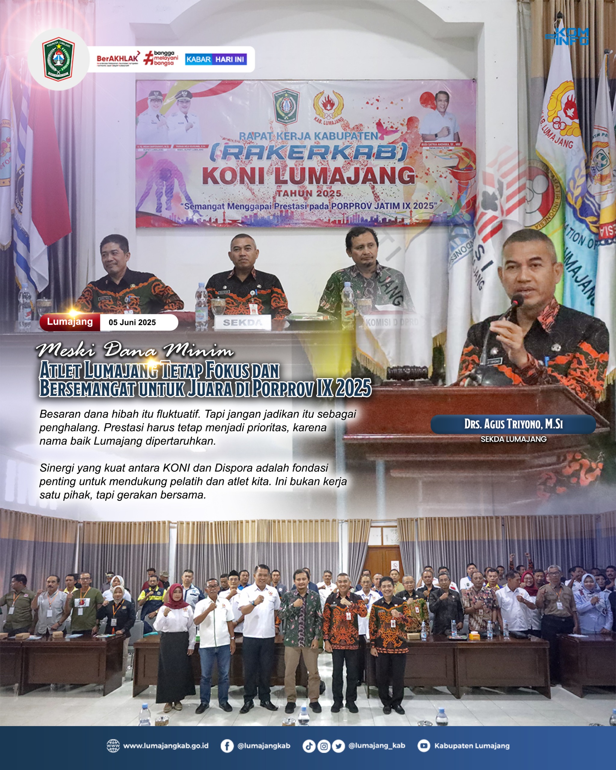 MESKI DANA MINIM ATLET LUMAJANG TETAP FOKUS DAN BERSEMANGAT UNTUK JUARA DI PORPROV IX 2025