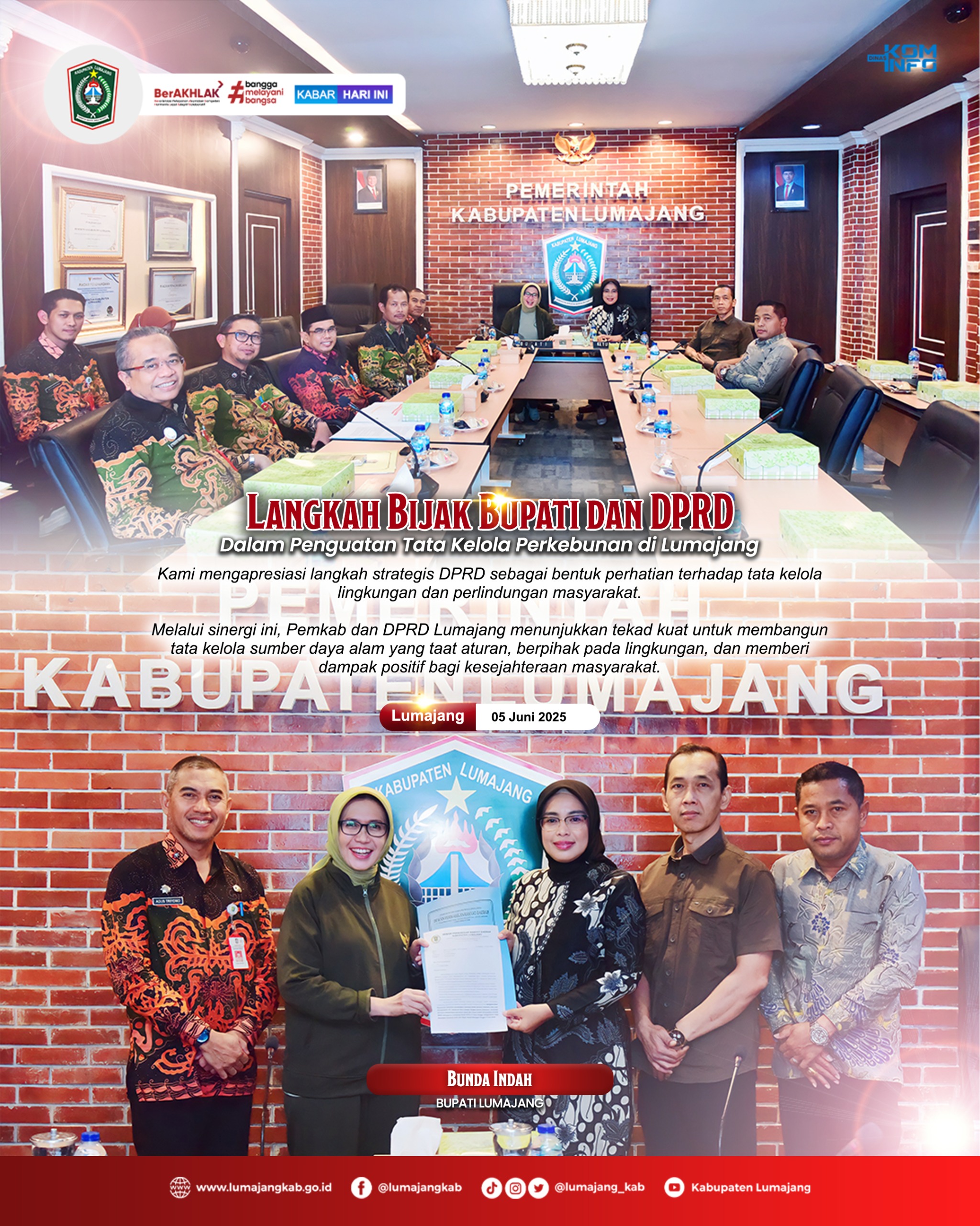 LANGKAH BIJAK BUPATI DAN DPRD DALAM PENGUATAN TATA KELOLA PERKEBUNAN DI LUMAJANG