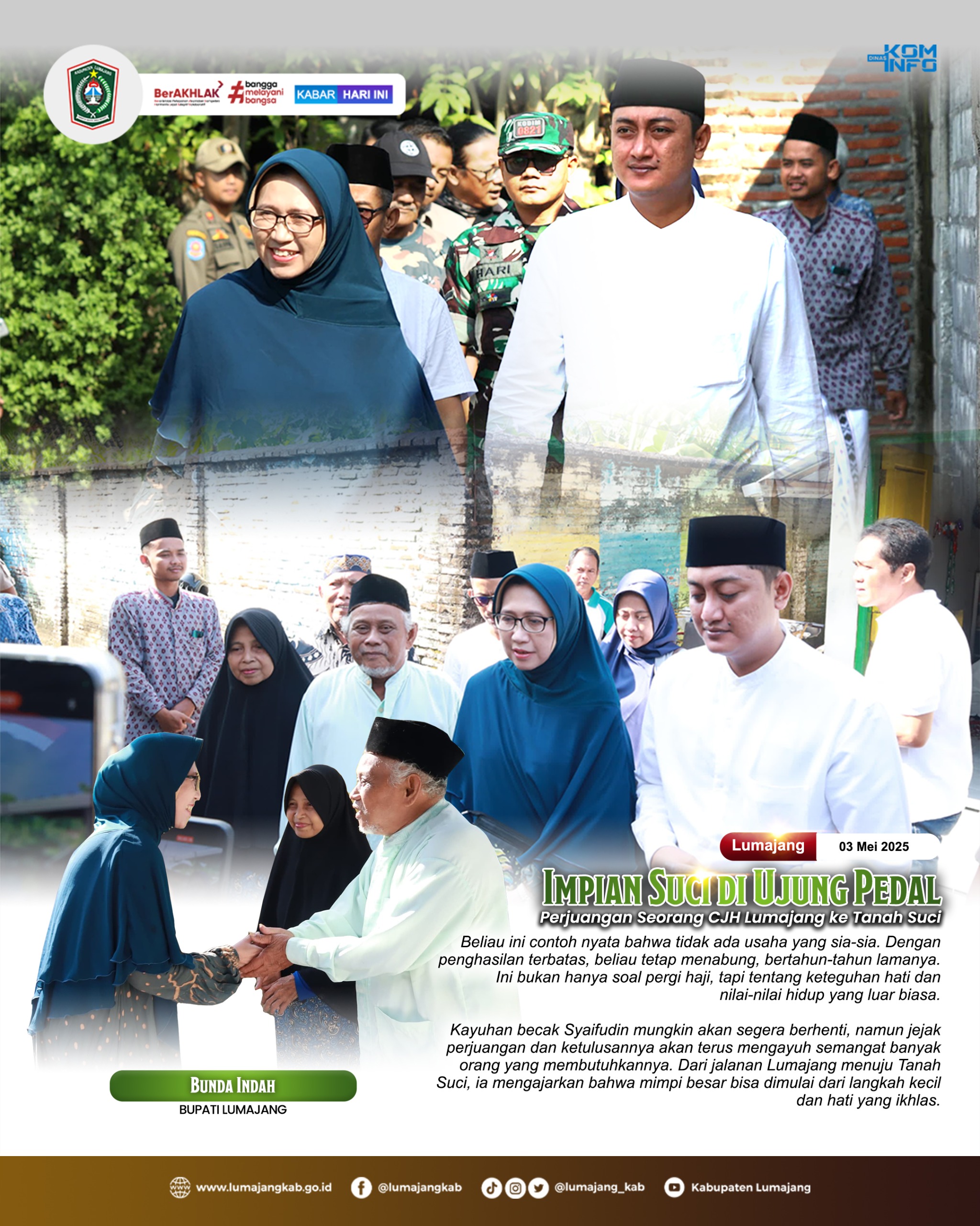 IMPIAN SUCI DI UJUNG PEDAL PERJUANGAN SEORANG CJH LUMAJANG KE TANAH SUCI