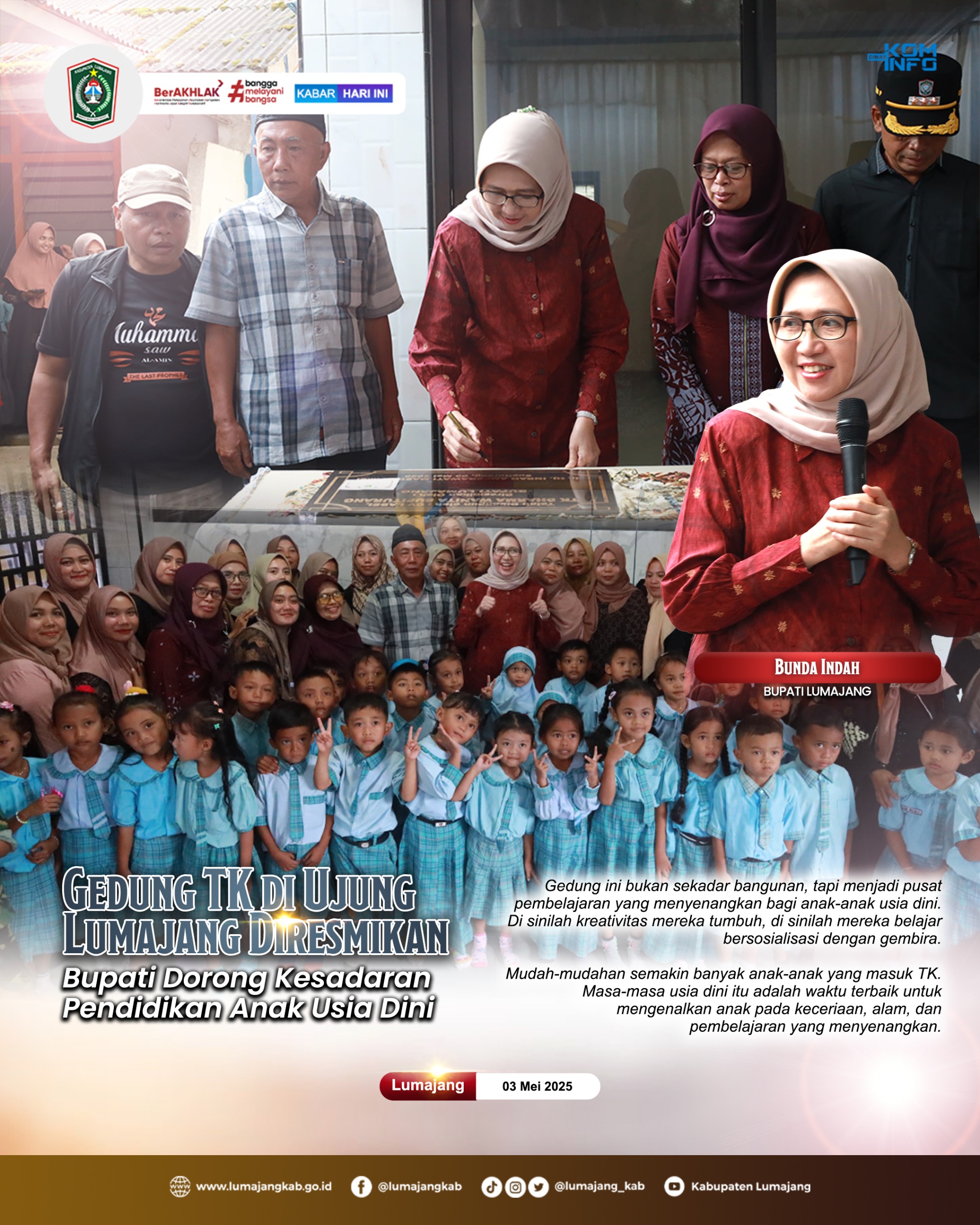 GEDUNG TK DI UJUNG LUMAJANG DIRESMIKAN