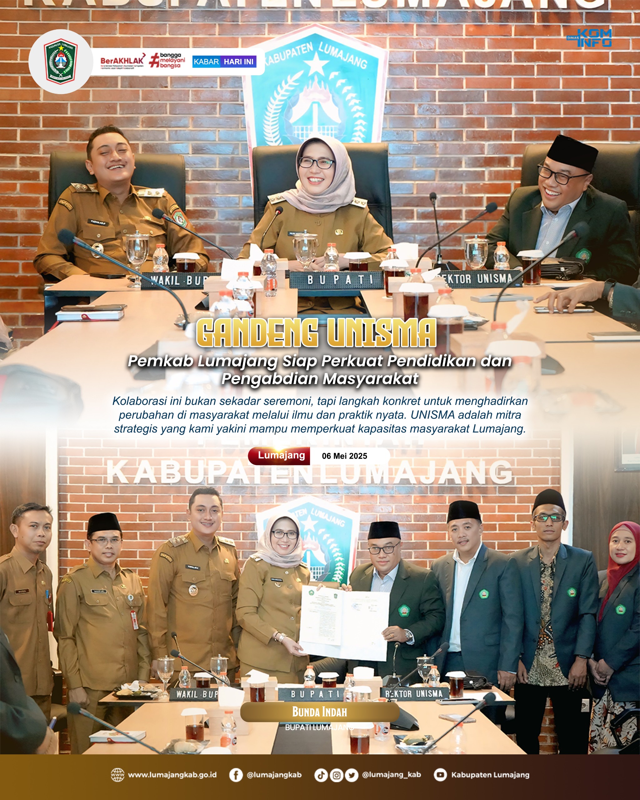 GANDENG UNISMA PEMKAB LUMAJANG SIAP PERKUAT PENDIDIKAN