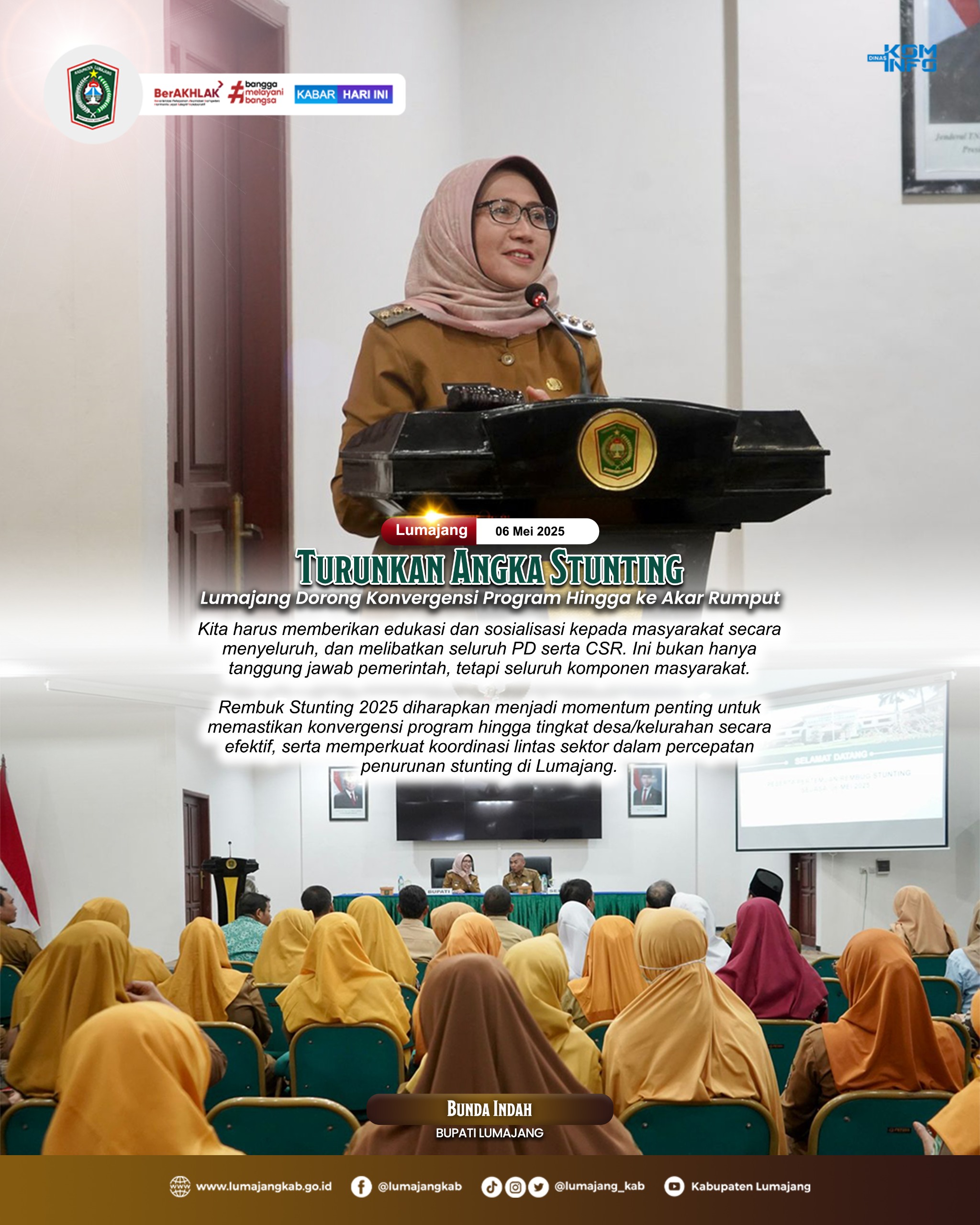 TURUNKAN ANGKA STUNTING KABUPATEN LUMAJANG DORONG KONVERGENSI PROGRAM HINGGA KE AKAR RUMPUT