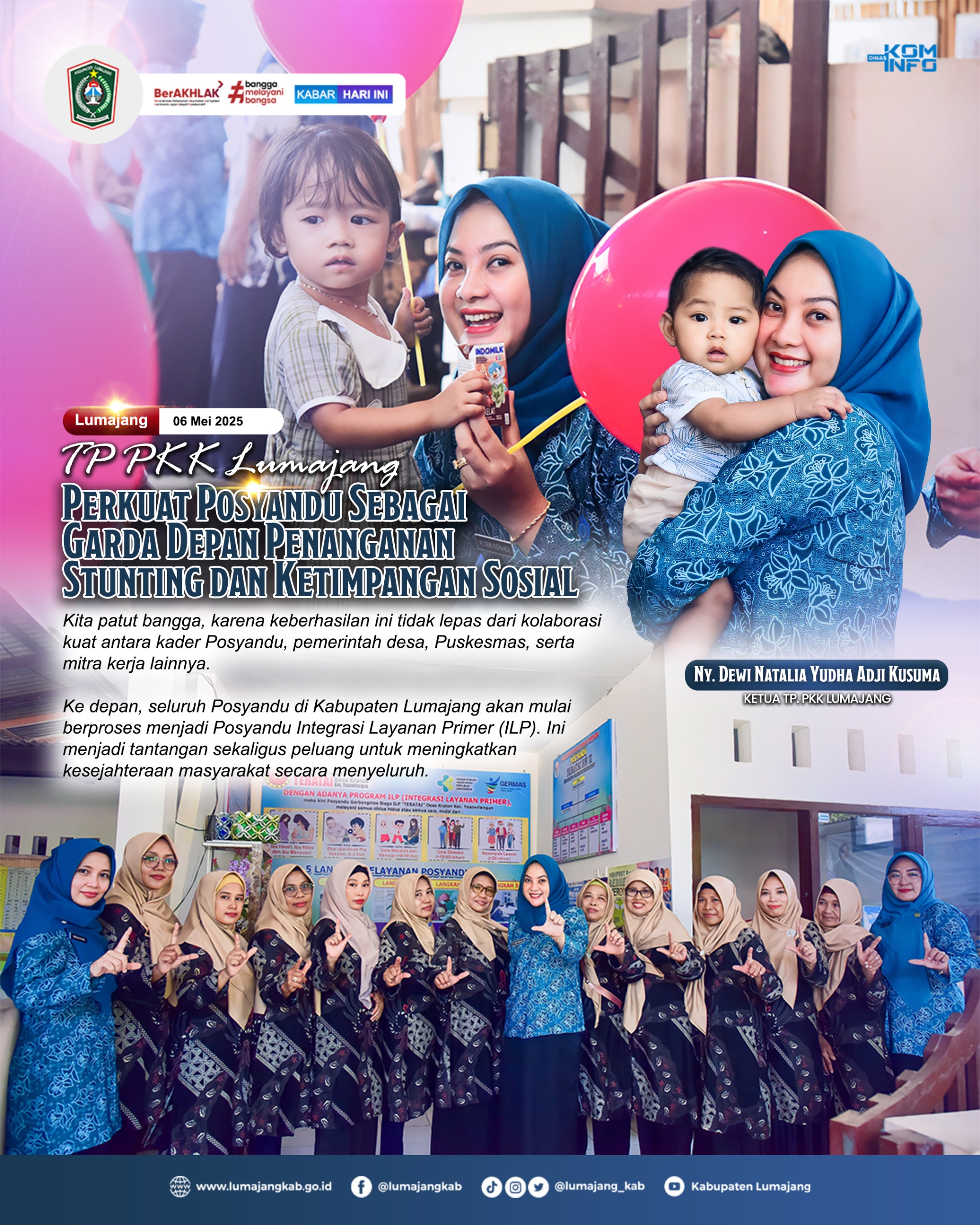 TP PKK LUMAJANG PERKUAT POSYANDU SEBAGAI GARDA DEPAN PENANGANAN STUNTING DAN KETIMPANGAN SOSIAL