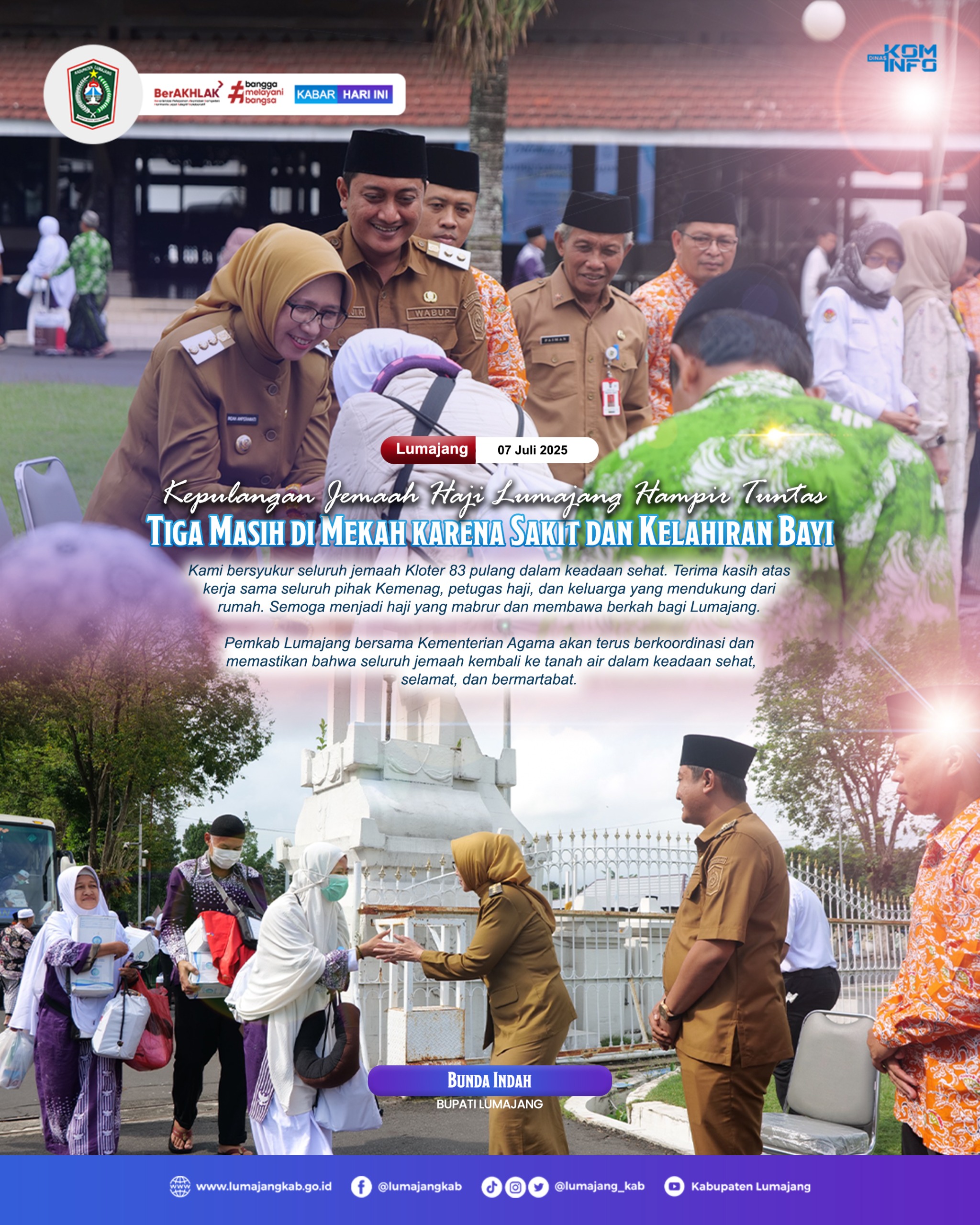 KEPULANGAN JAMAAH HAJI LUMAJANG KLOTER 83