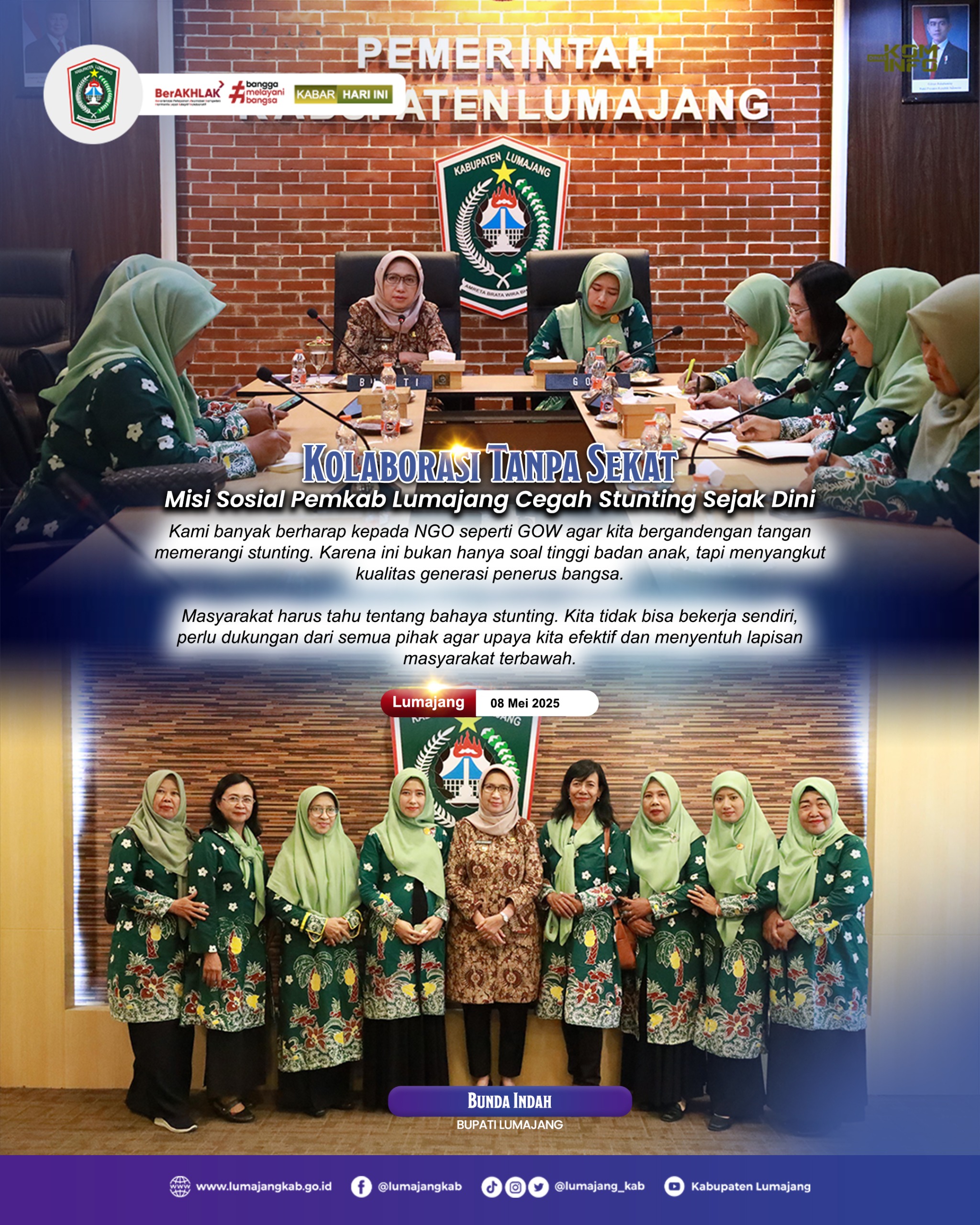 KOLABORASI TANPA SEKAT MISI SOSIAL PEMKAB LUMAJANG CEGAH STUNTING SEJAK DINI