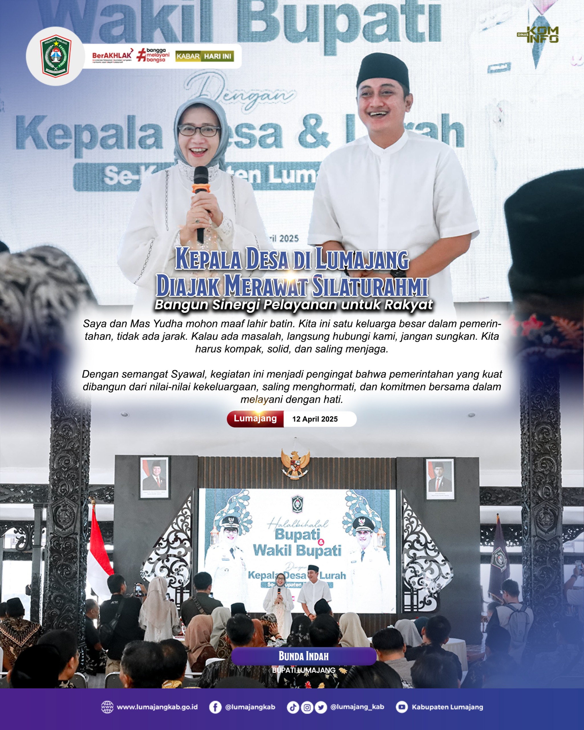 SILATURAHMI BUPATI DAN WAKI BUPATI LUMAJANG BERSAMA  KEPALA DESA