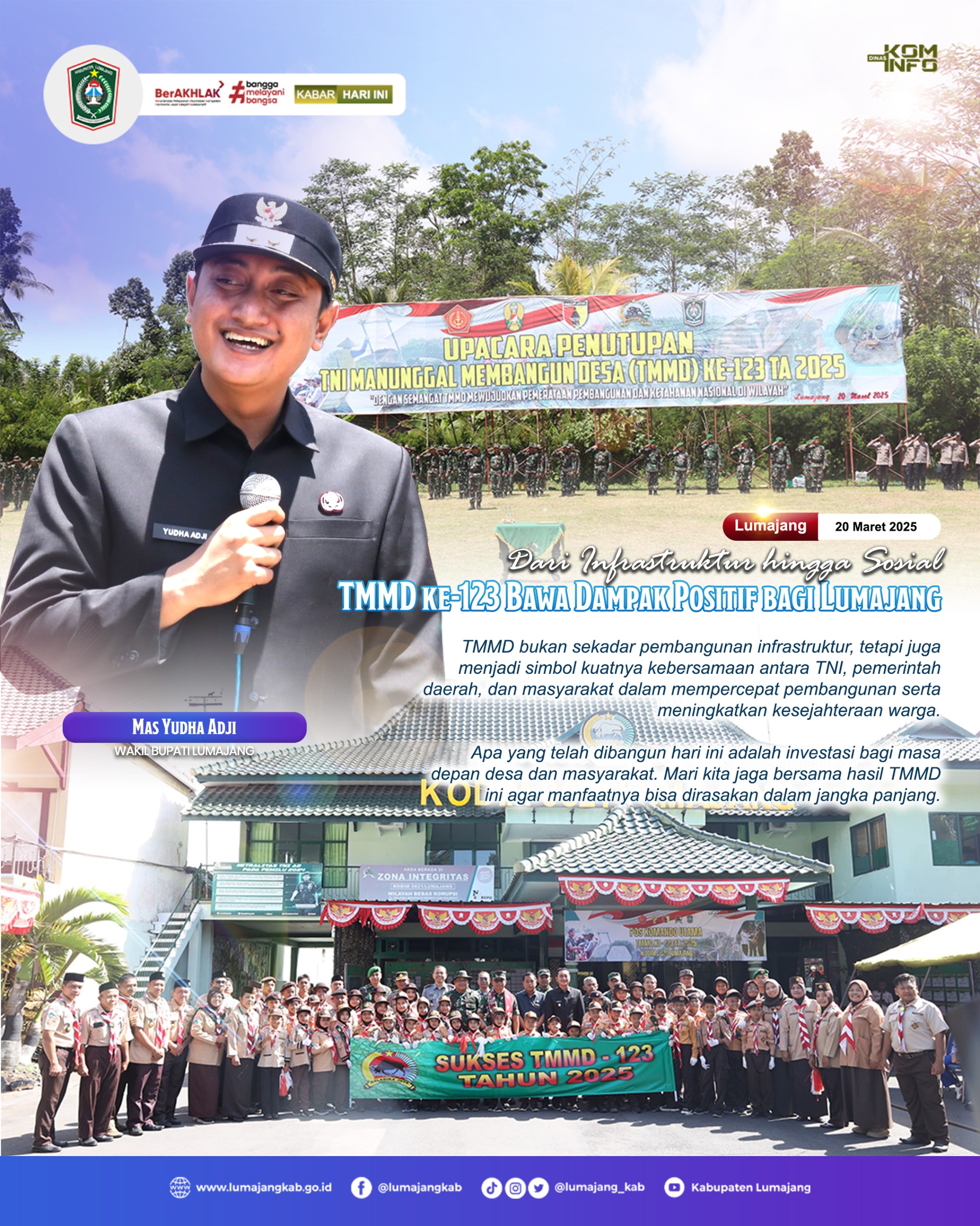 TMMD KE-123 BAWA DAMPAK POSITIF BAGI LUMAJANG