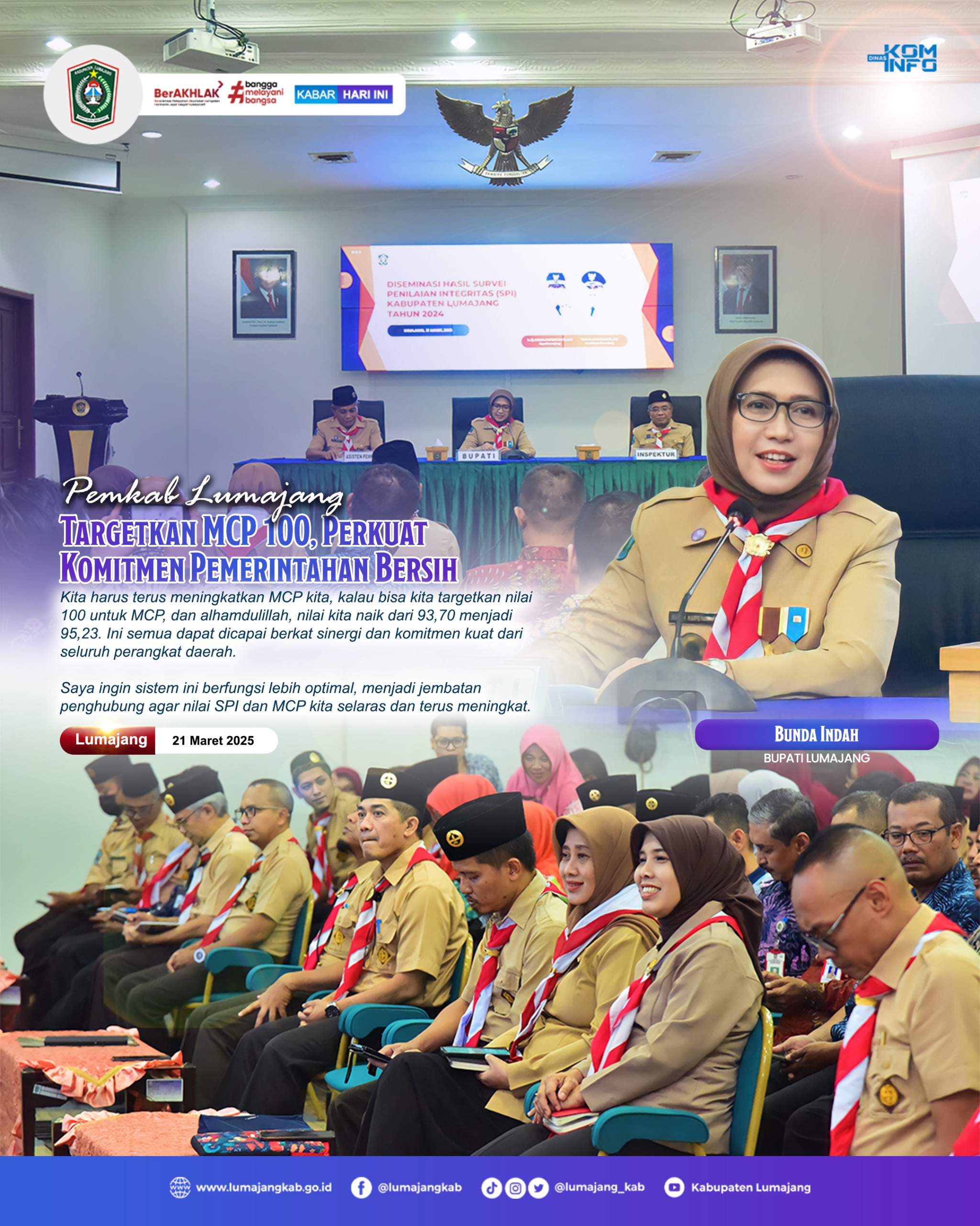 TARGETAKAN MCP 100, PERKUAT KOMITMEN PEMERINTAHAN BERSIH