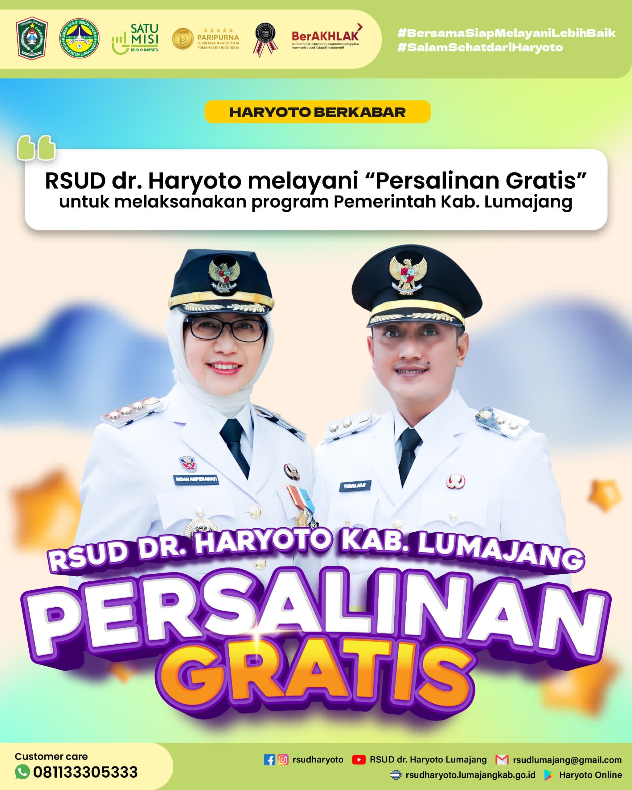 PERSALINAN GRATIS DI RSUD DR. HARYOTO LUMAJANG