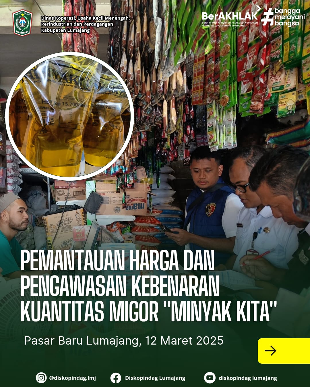 SIDAK MINYAK KITA DI PASAR BARU LUMAJANG