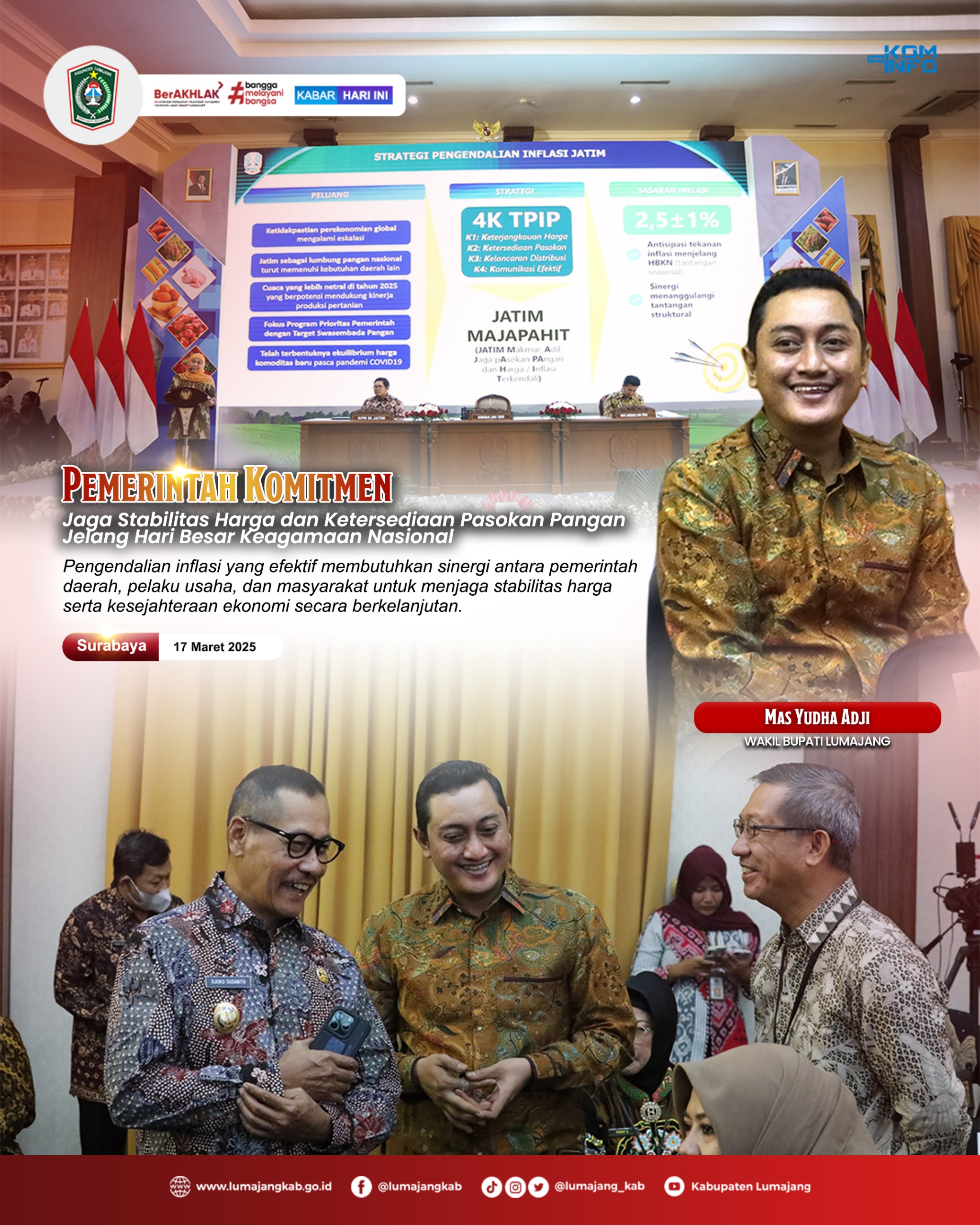 PEMERINTAH KOMITMEN JAGA STABILITAS HARGA DAN PASOKAN PANGAN