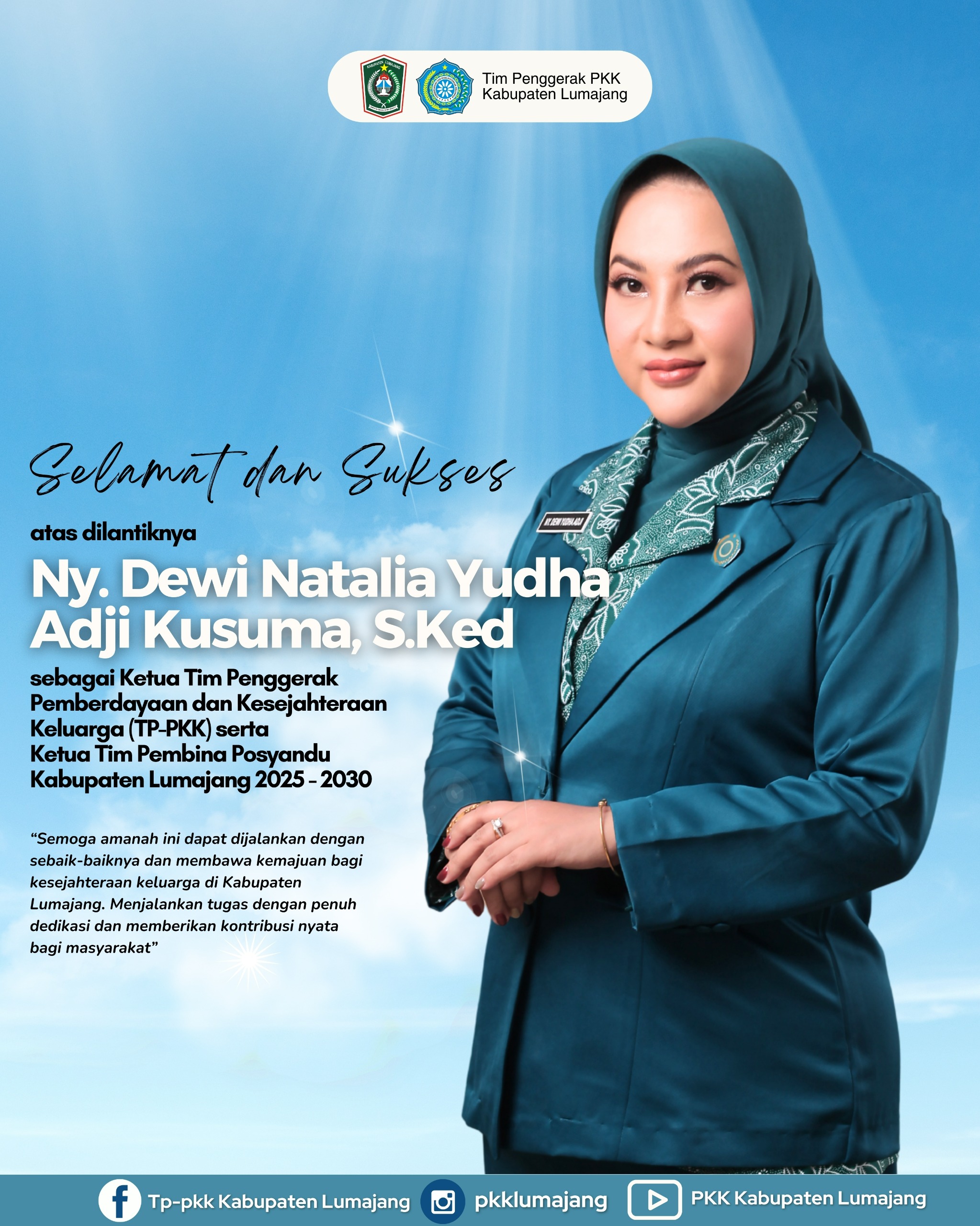 SELAMAT ATAS PELANTIKAN Ny Dei yudha