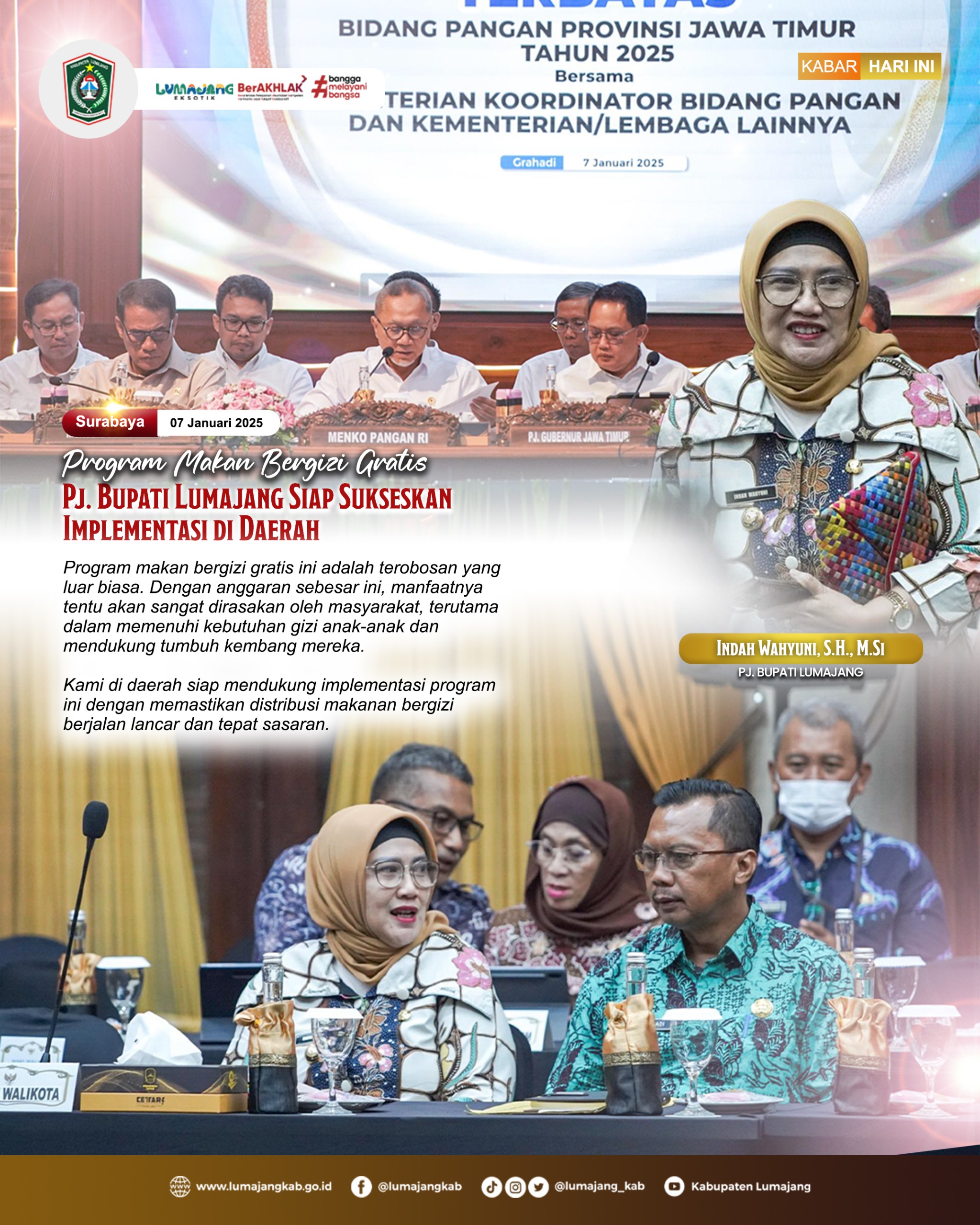 PJ Bupati Lumajang Siap Sukseskan Program Makan Bergizi Gratis