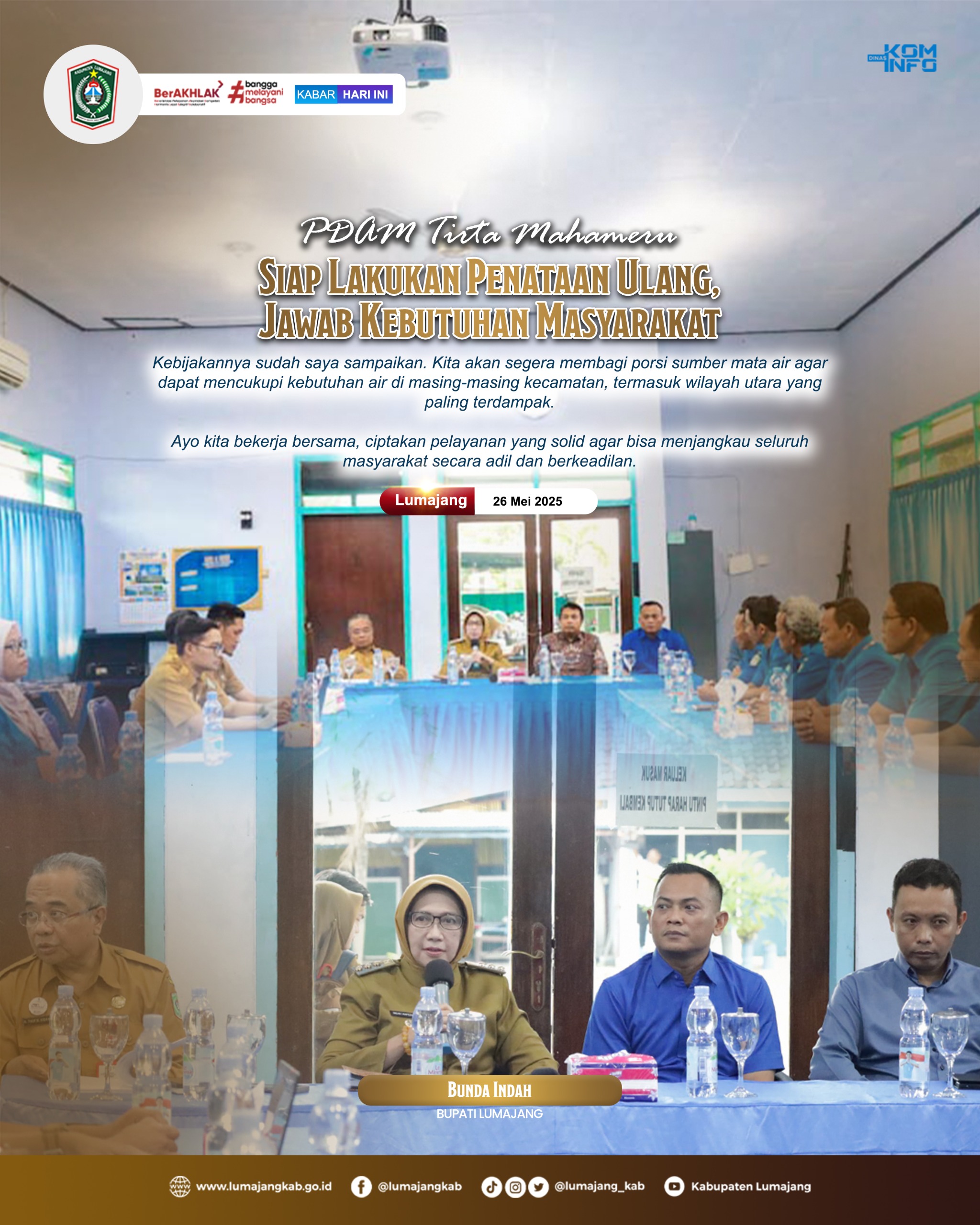 PDAM TIRTA MAHAMERU SIAP LAKUKAN PENATAAN ULANG