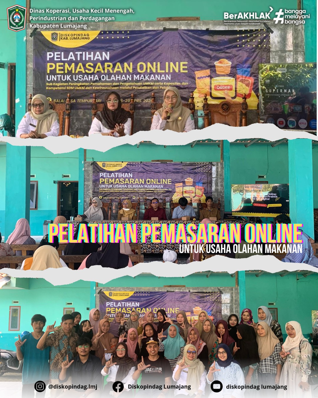 PELATIHAN PEMASARAN ONLINE USAHA OLAHAN MAKANAN DORONG UMKM GO DIGITAL DI KEDUNGJAJANG