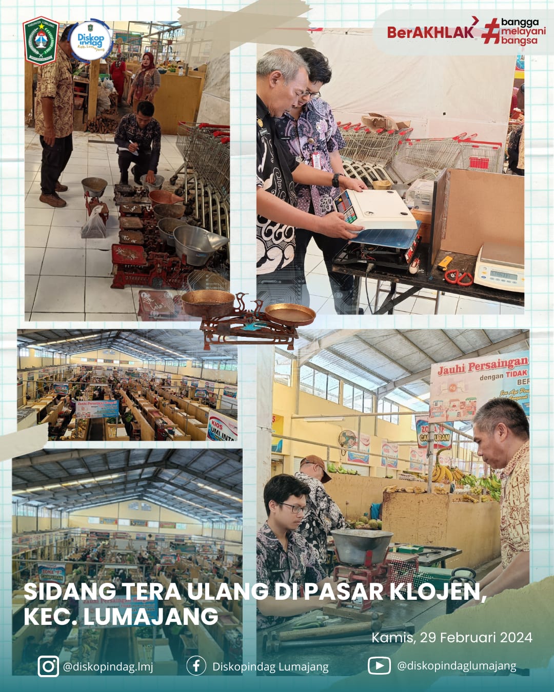 Sidang Tera, Tera Ulang dan Pengawasan Kemetrologian di Pasar Klojen Kec. Lumajang